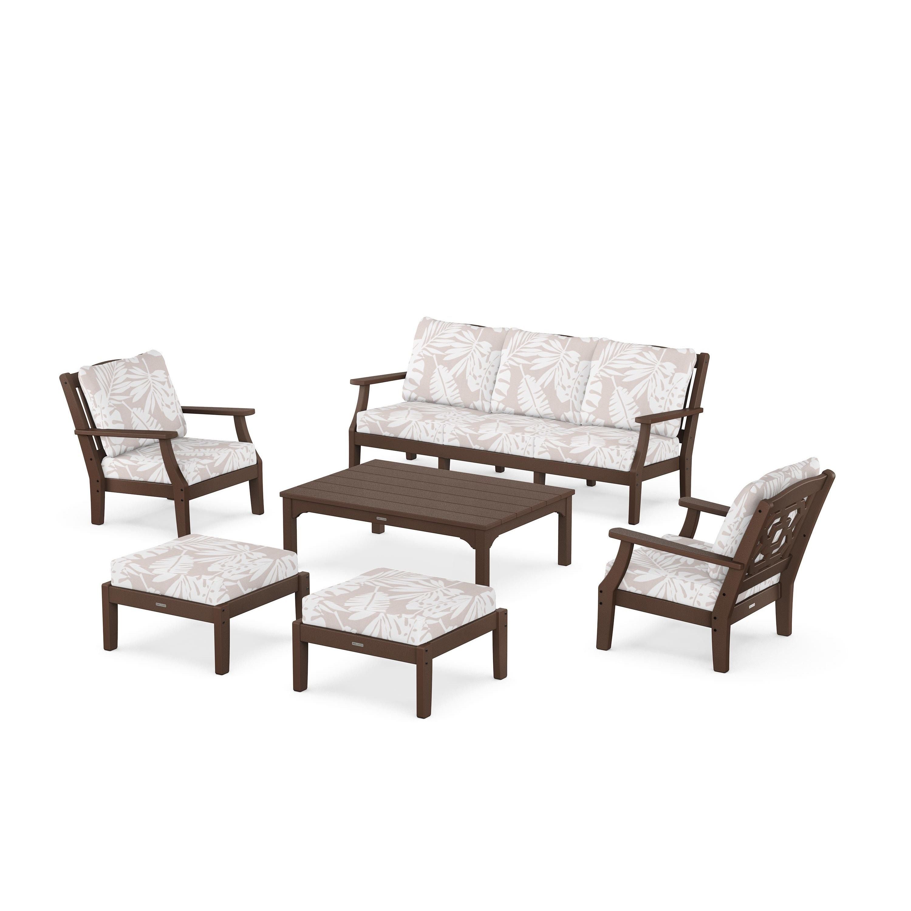 Chinoiserie 6-Piece Lounge Sofa Set