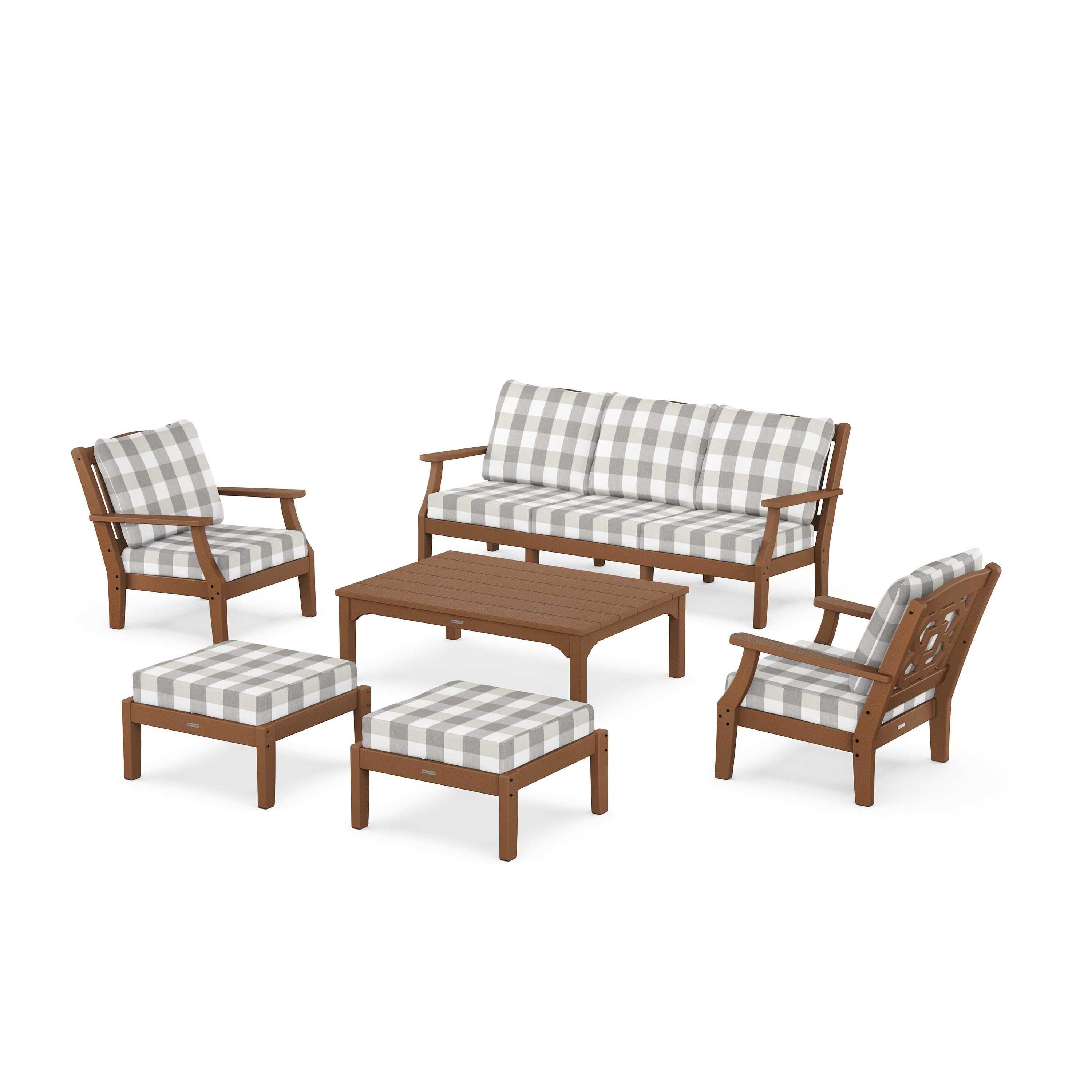 Chinoiserie 6-Piece Lounge Sofa Set