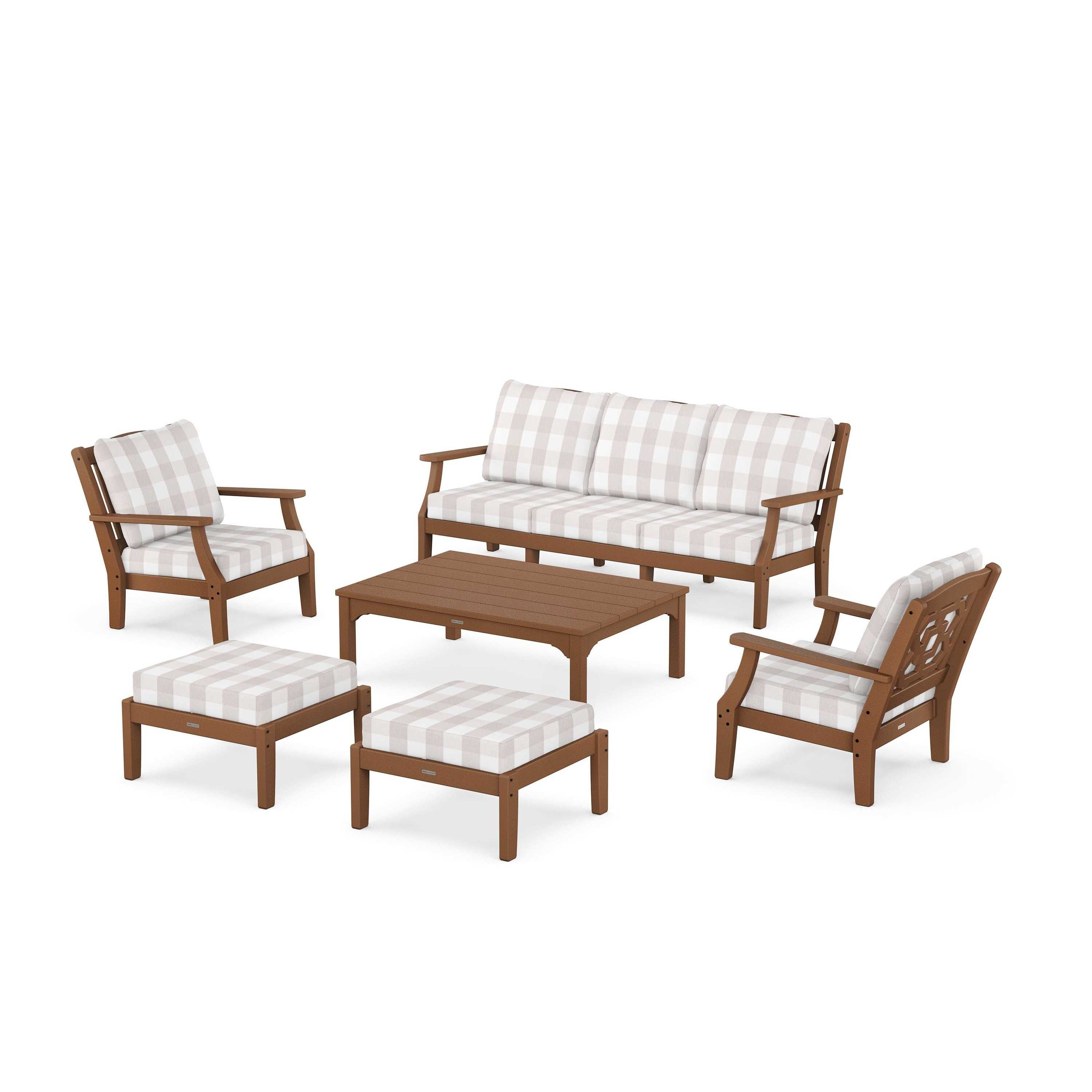 Chinoiserie 6-Piece Lounge Sofa Set