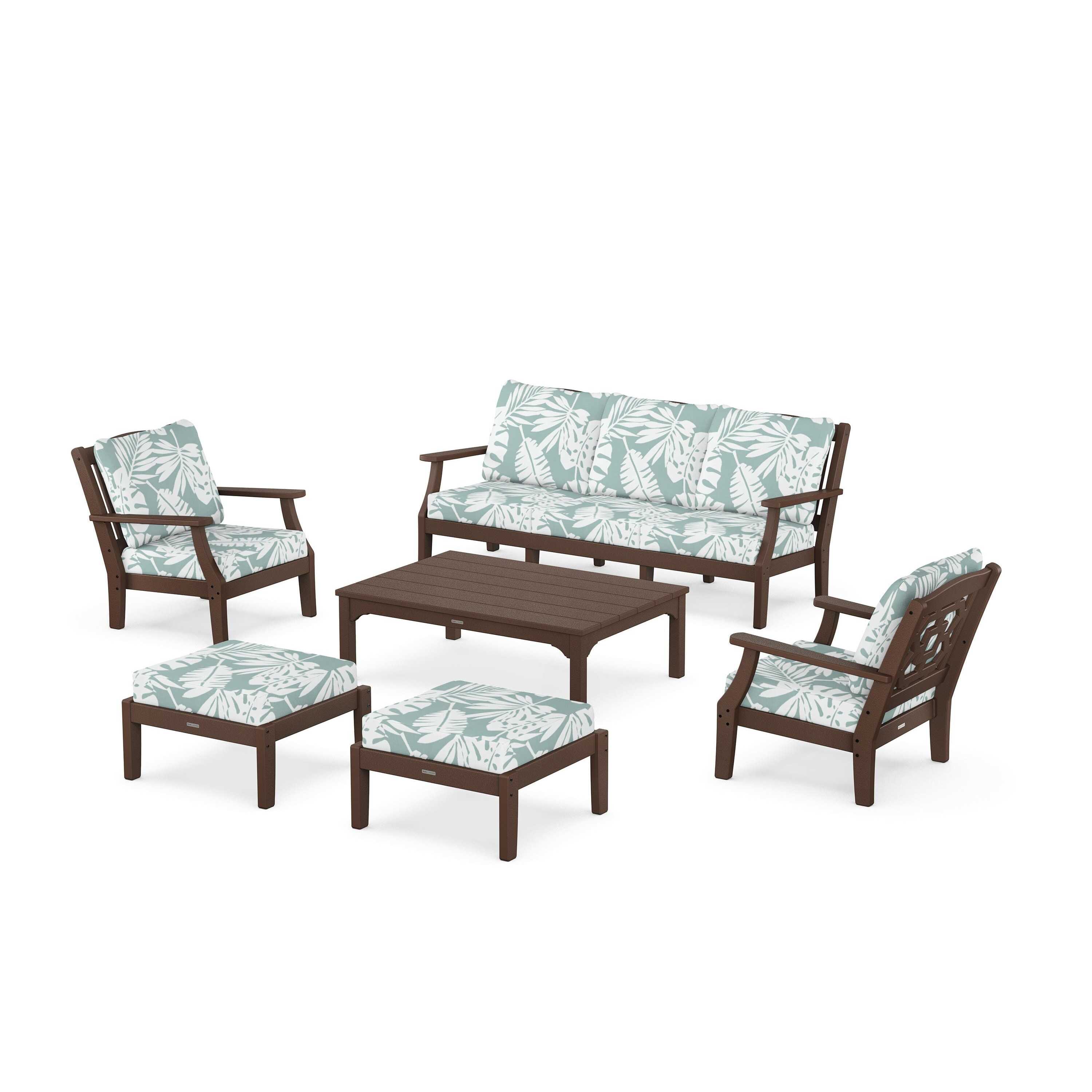 Chinoiserie 6-Piece Lounge Sofa Set