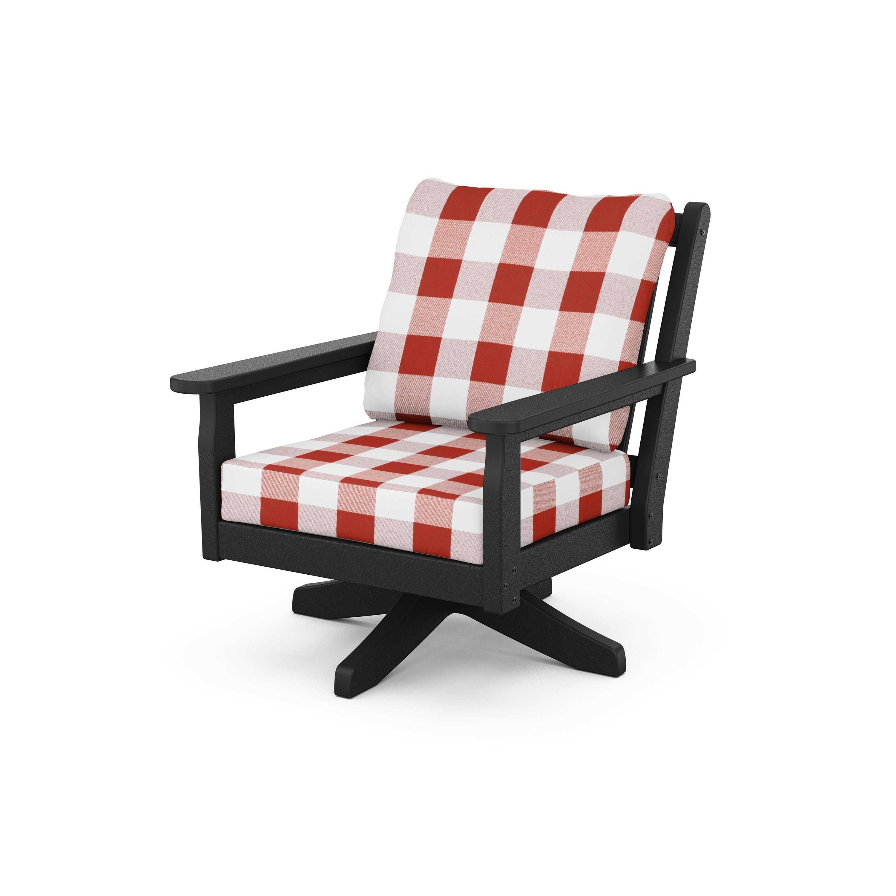 Chippendale Deep Seating Swivel Chair