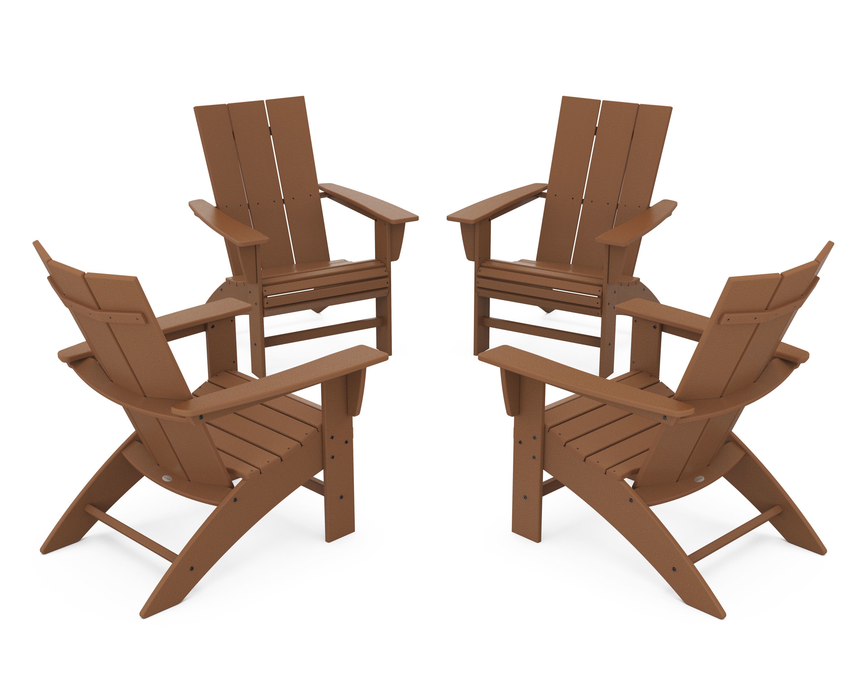 4-Piece Modern Curveback Adirondack Conversation Set