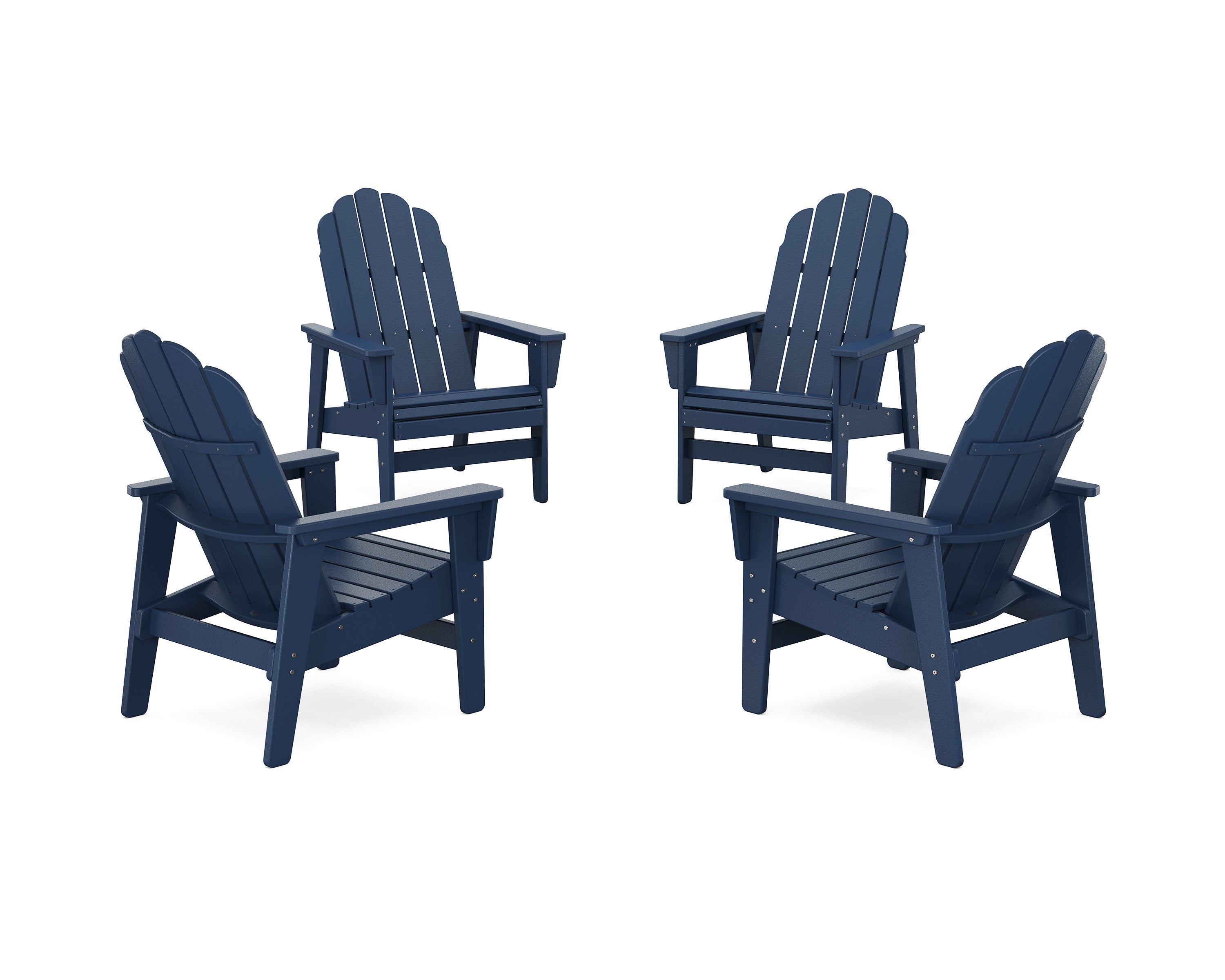 4-Piece Vineyard Grand Upright Adirondack Chair Conversation Set