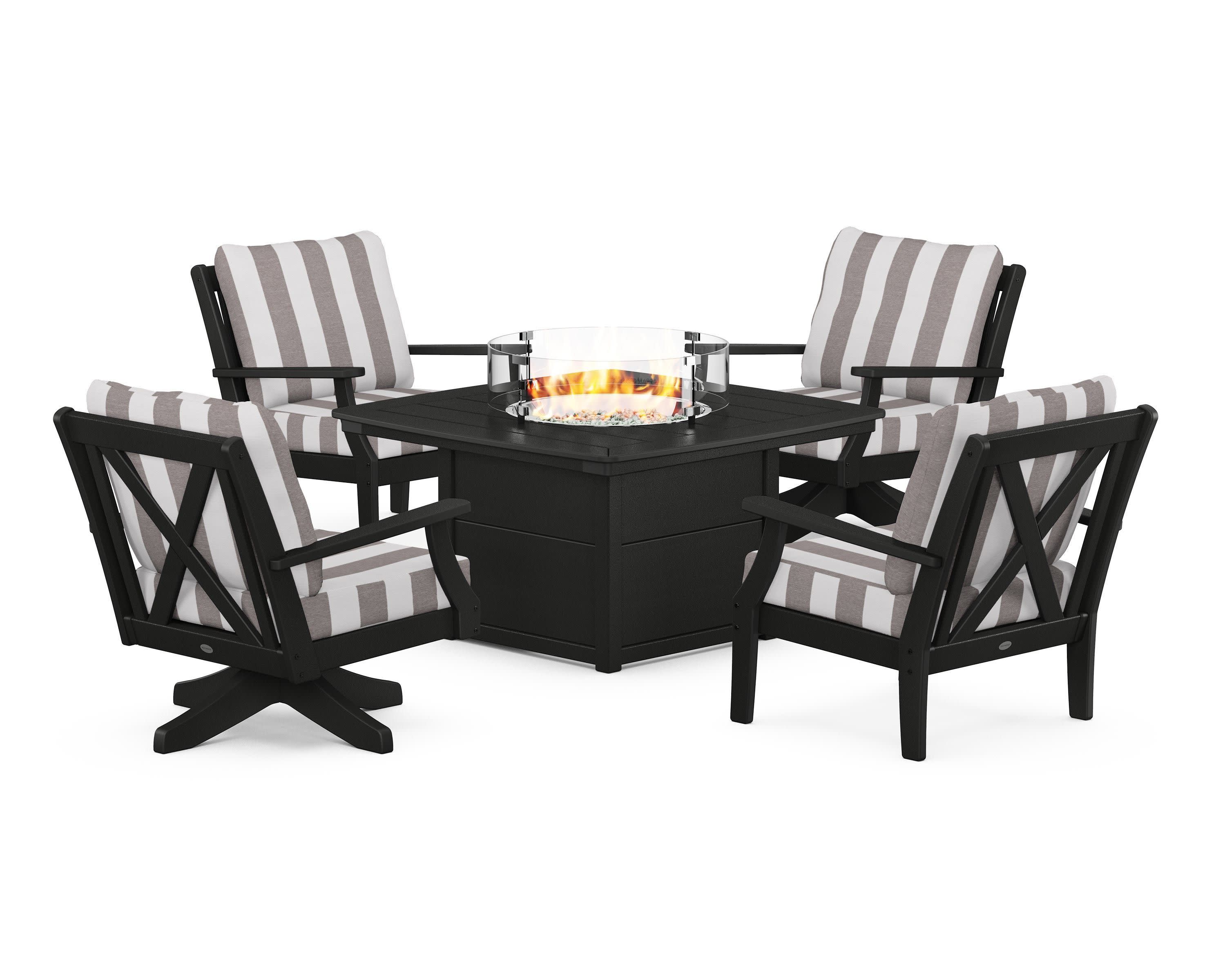 Braxton 5-Piece Deep Seating Set with Fire Table