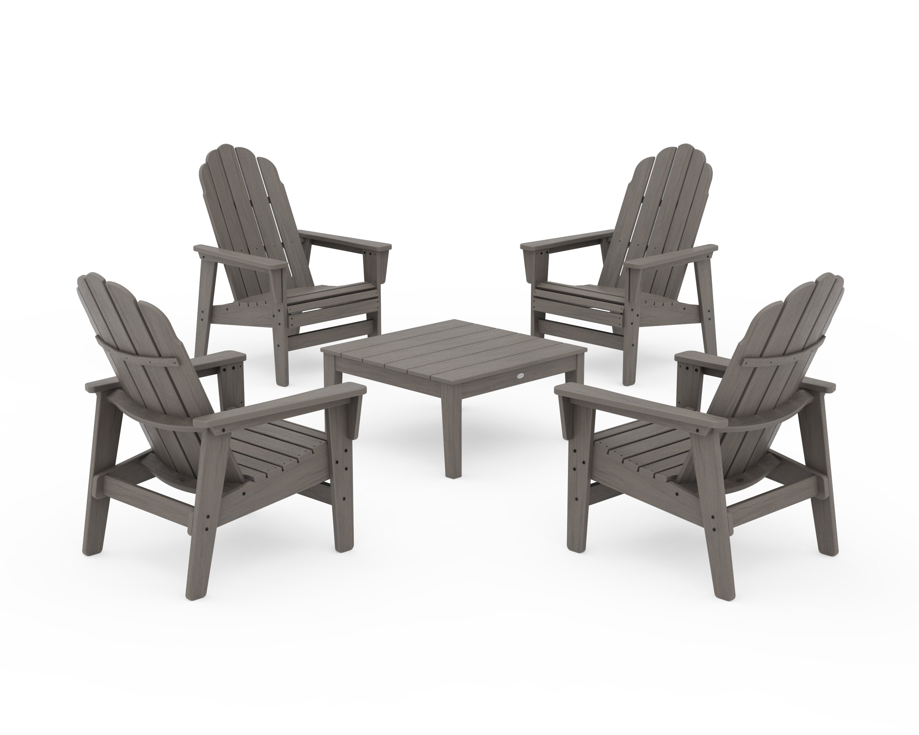 5-Piece Vineyard Grand Upright Adirondack Chair Conversation Group