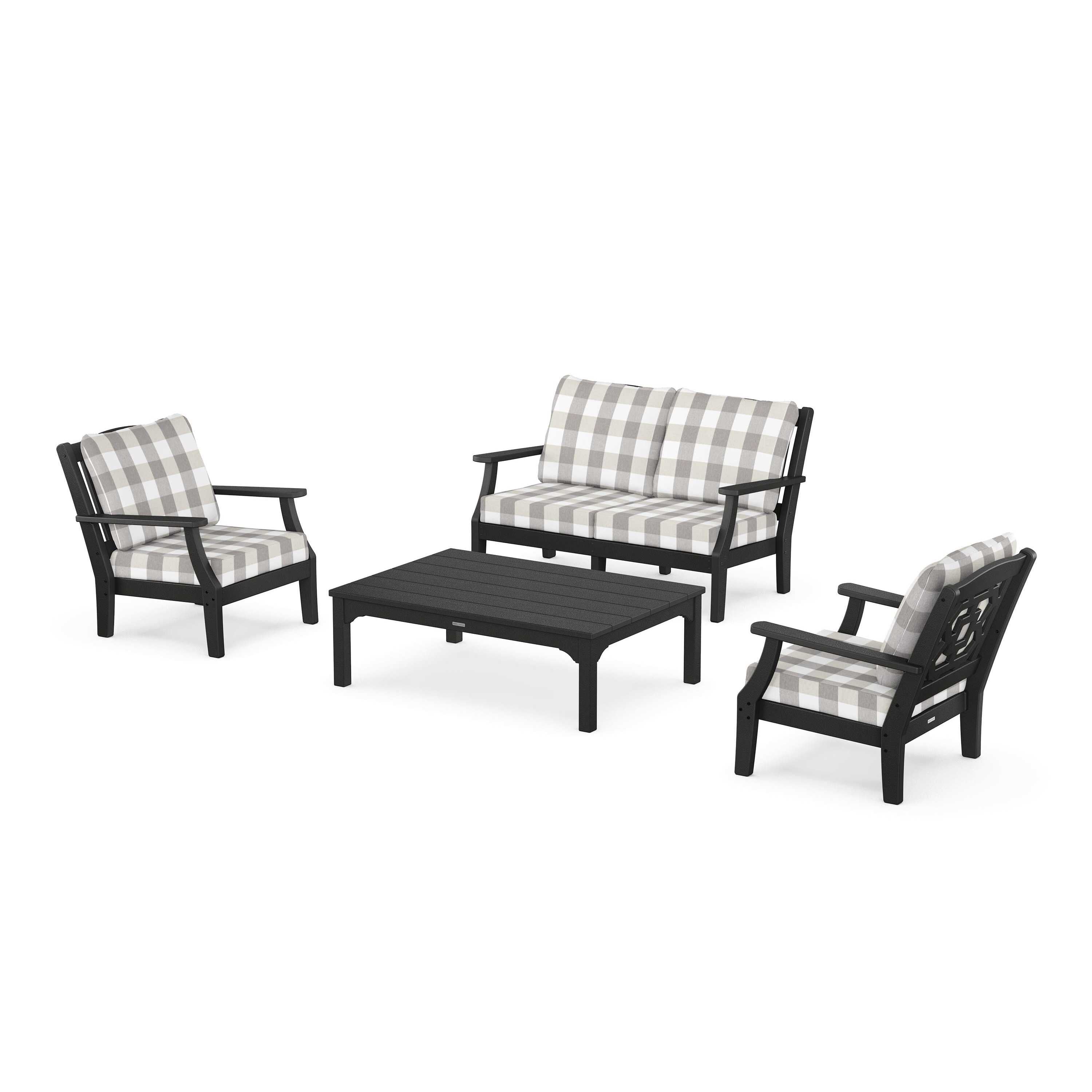 Chinoiserie 4-Piece Deep Seating Set with Loveseat