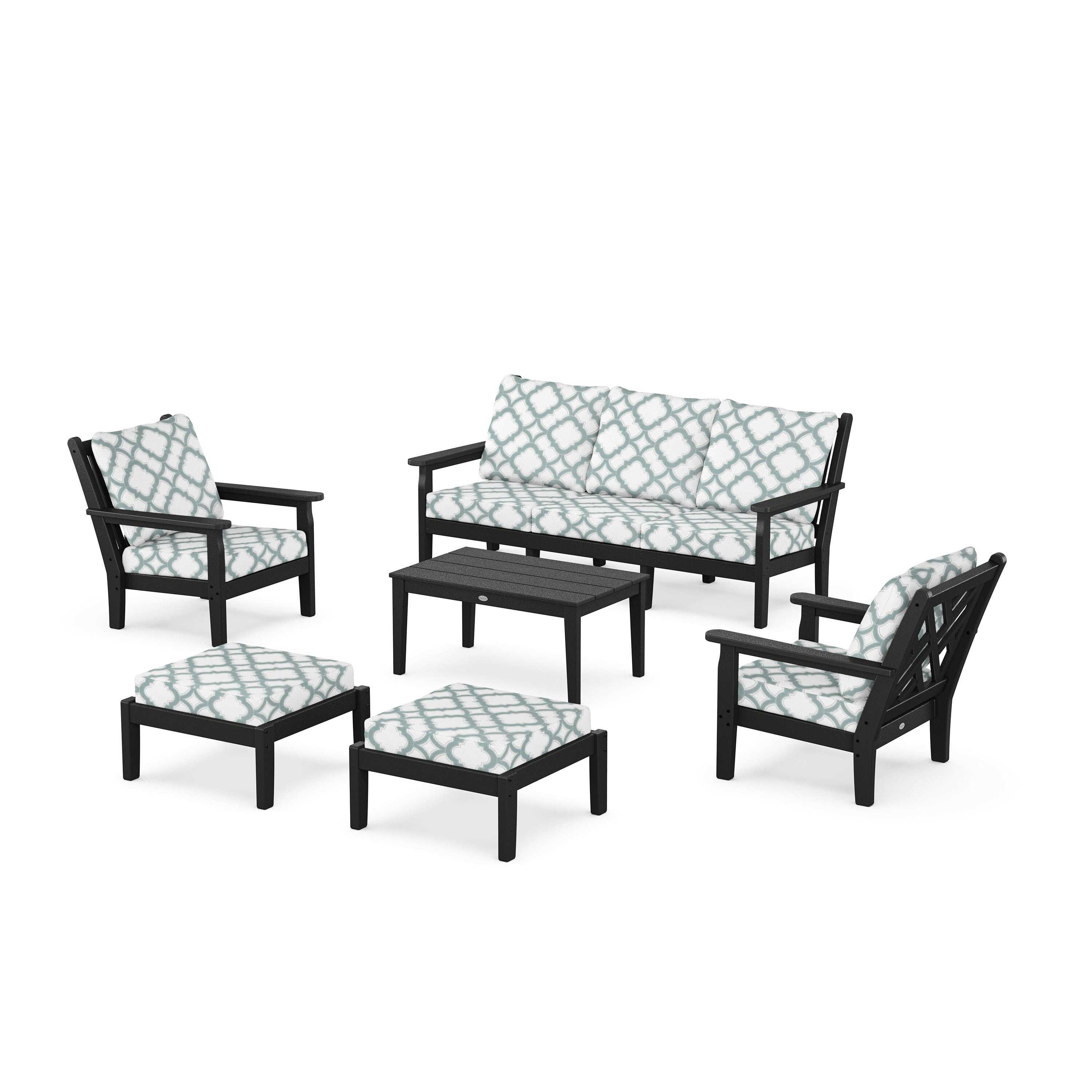 Chippendale 6-Piece Lounge Sofa Set