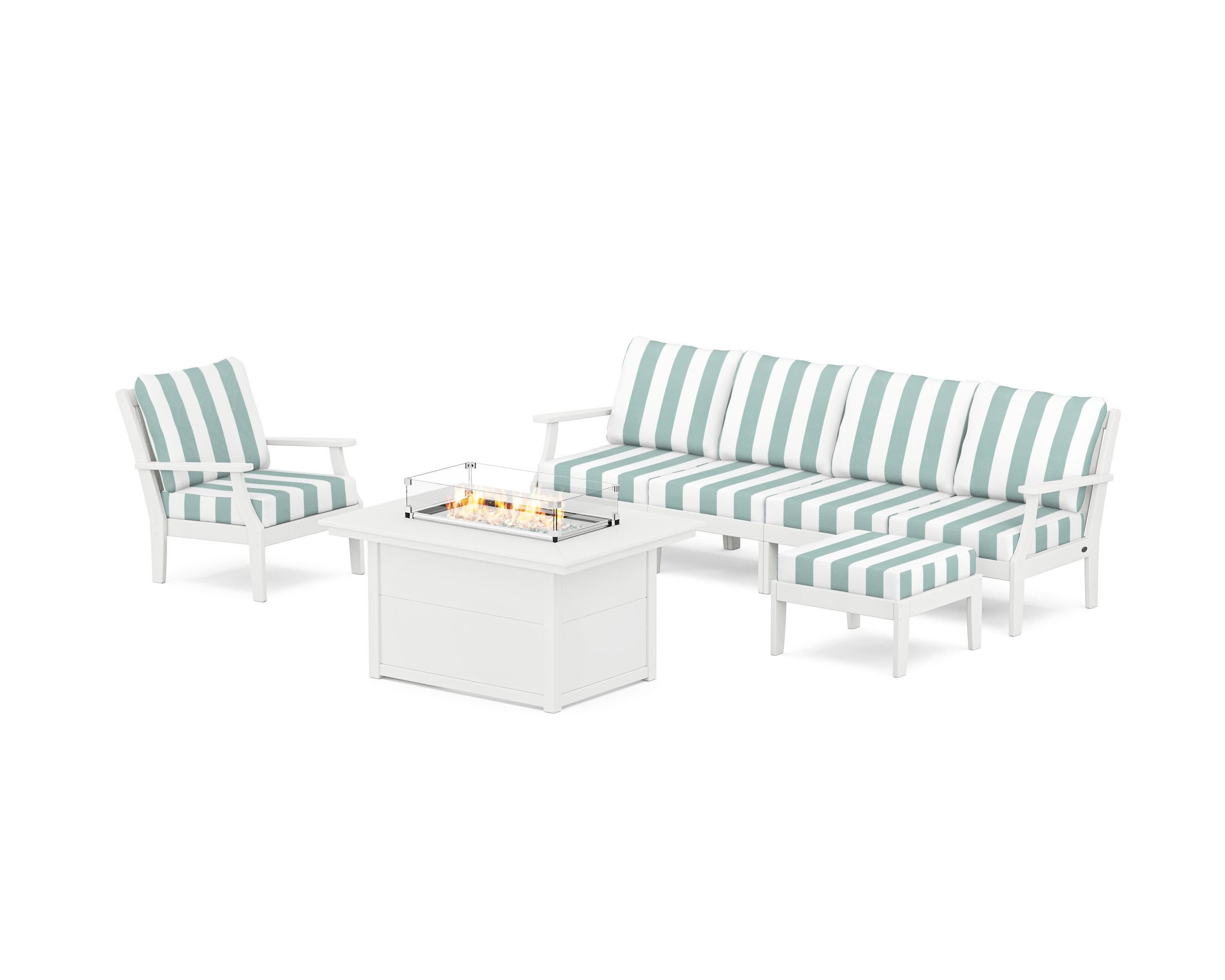 Braxton Sectional Lounge and Fire Pit Set