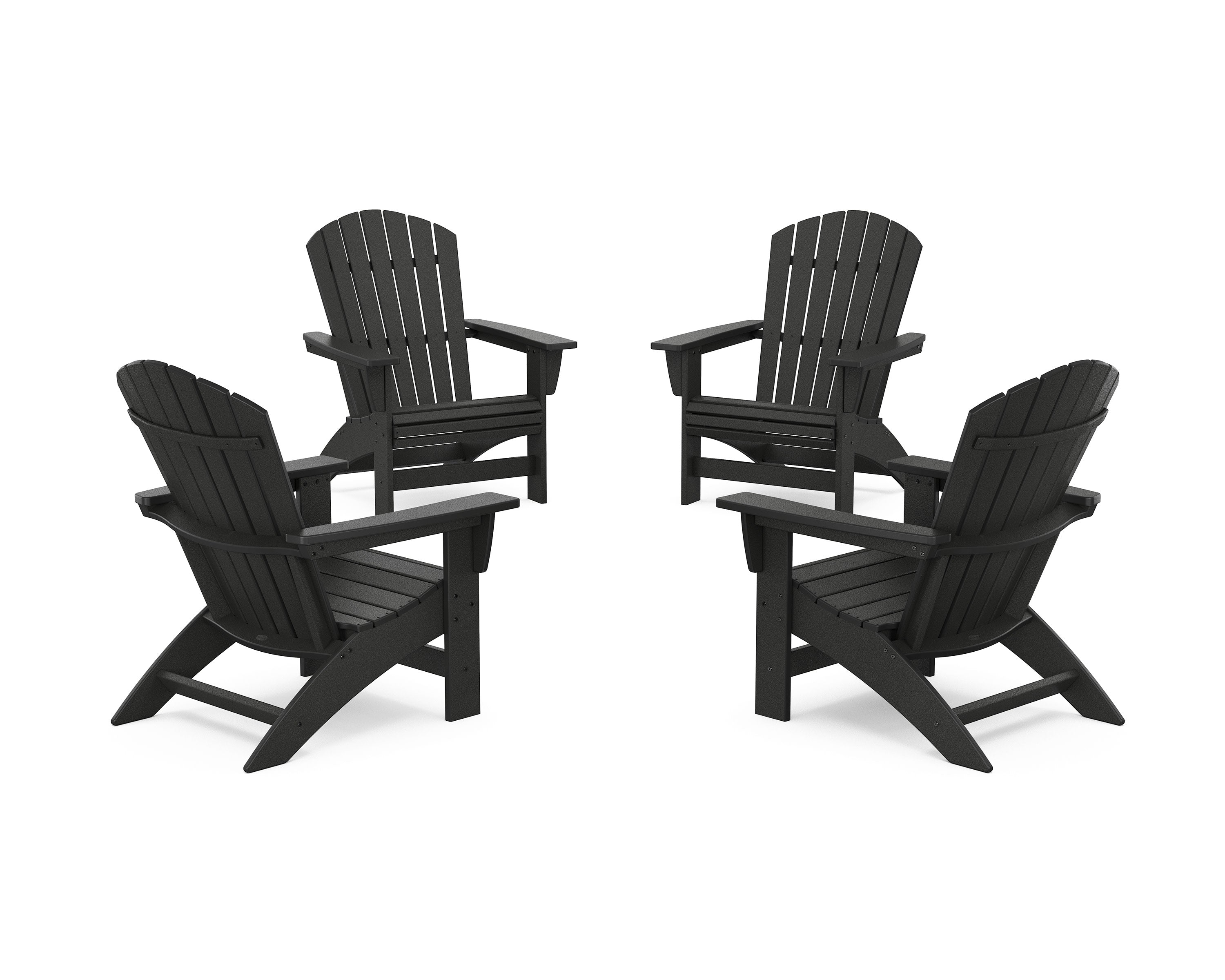 4-Piece Nautical Grand Adirondack Chair Conversation Set