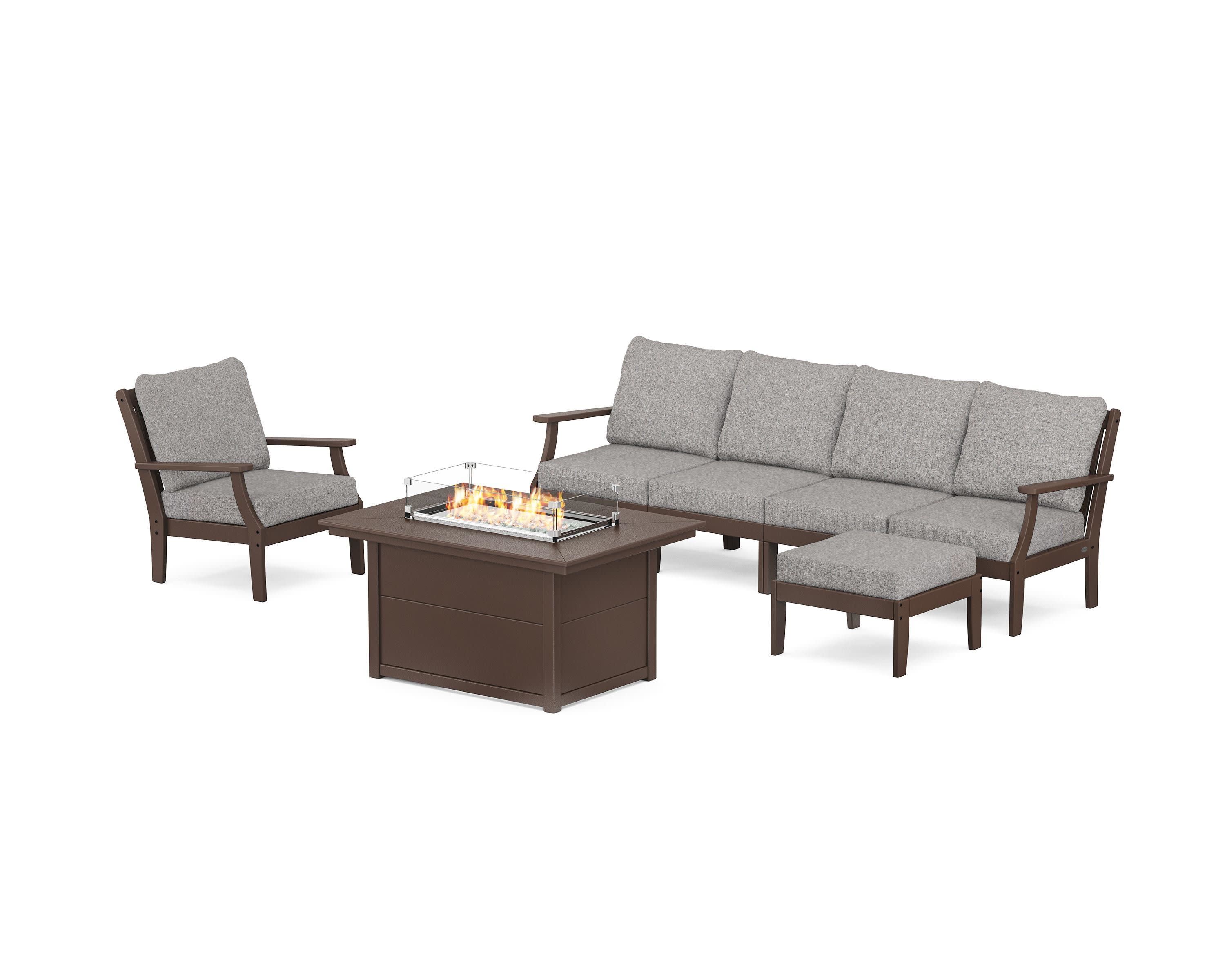 Braxton Sectional Lounge and Fire Pit Set