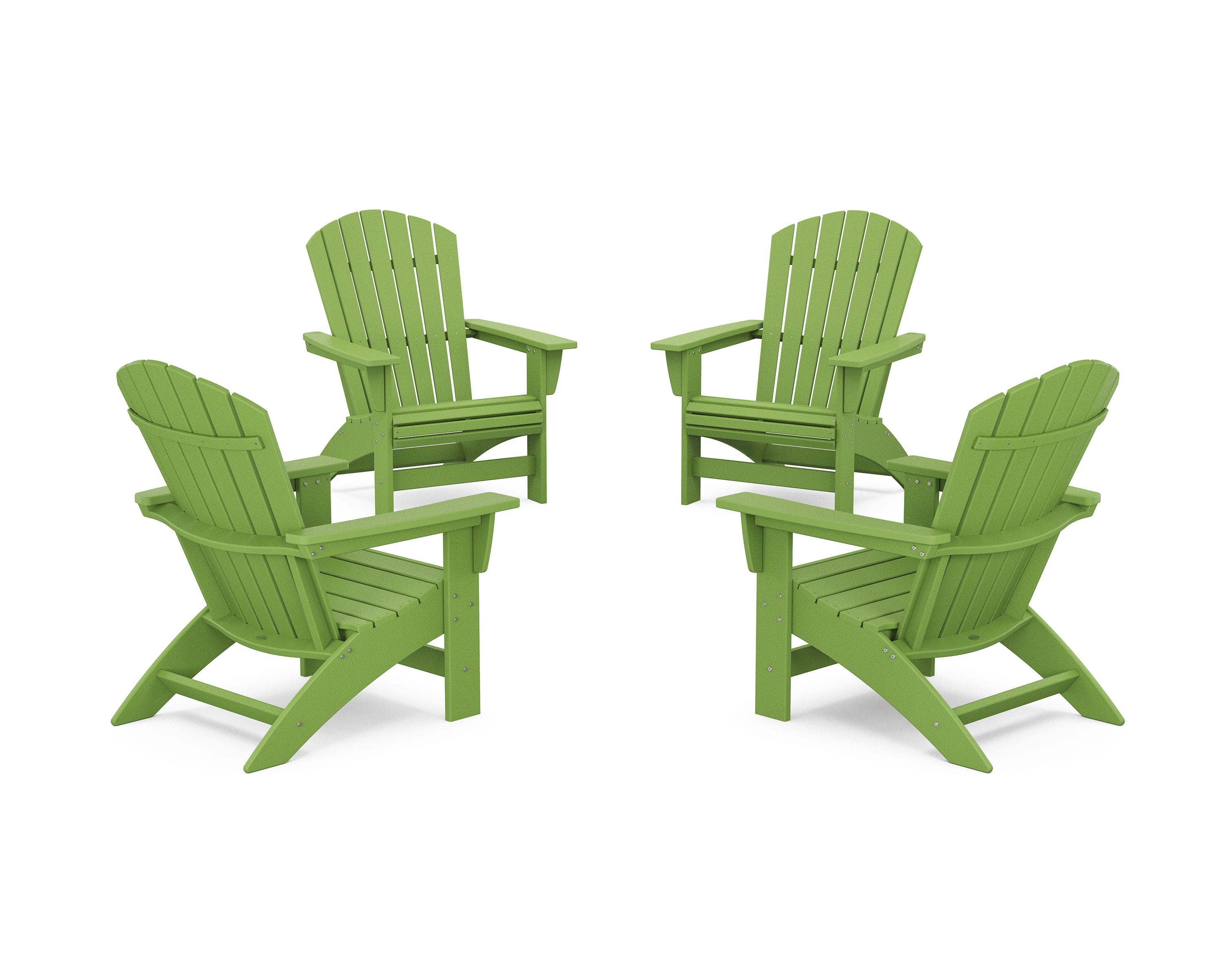 4-Piece Nautical Grand Adirondack Chair Conversation Set