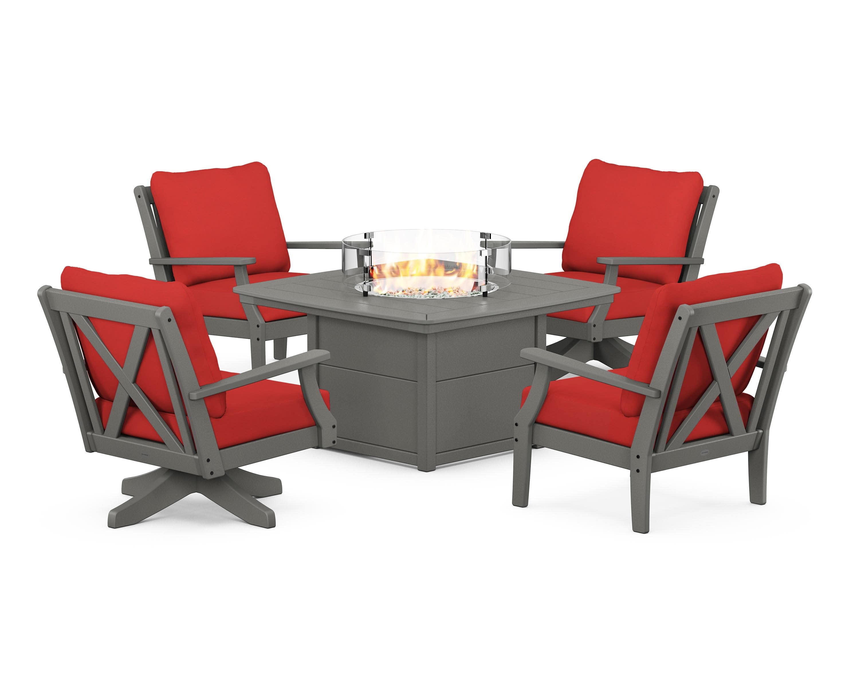 Braxton 5-Piece Deep Seating Set with Fire Table