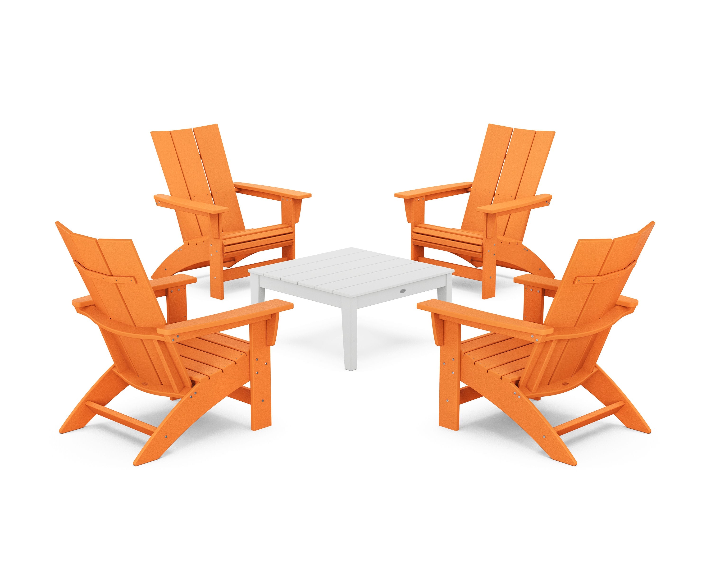 5-Piece Modern Grand Adirondack Chair Conversation Group