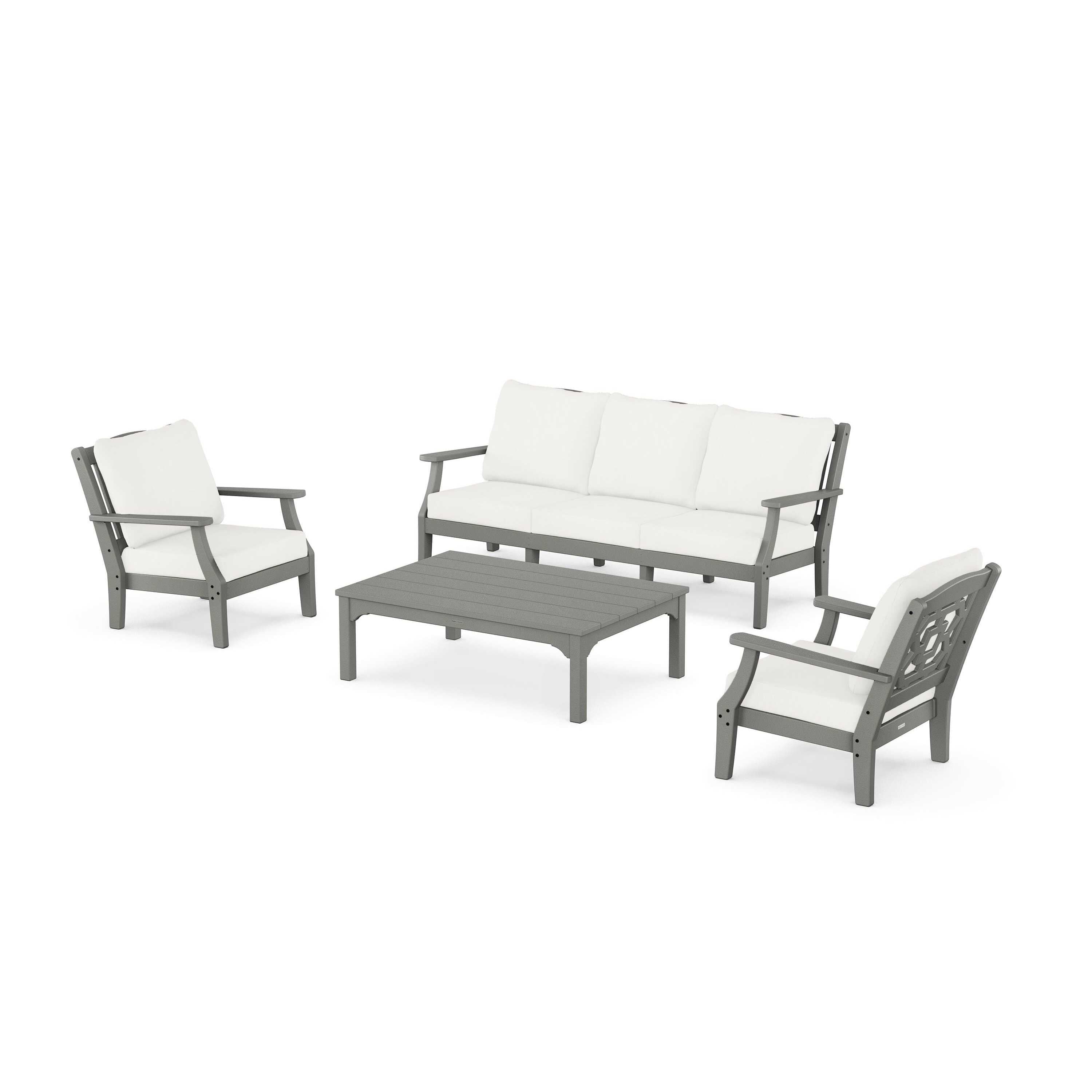 Chinoiserie 4-Piece Deep Seating Set with Sofa