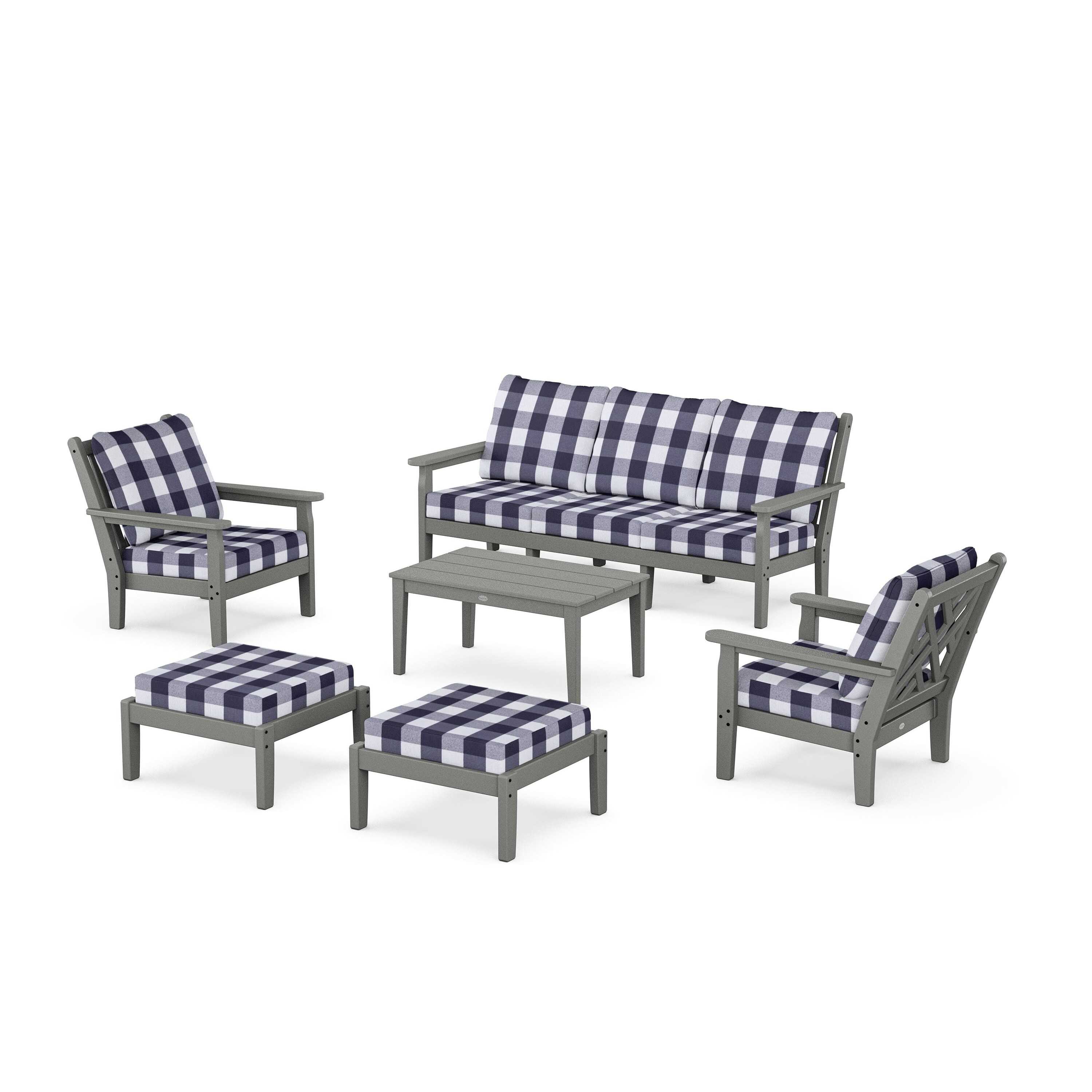 Chippendale 6-Piece Lounge Sofa Set