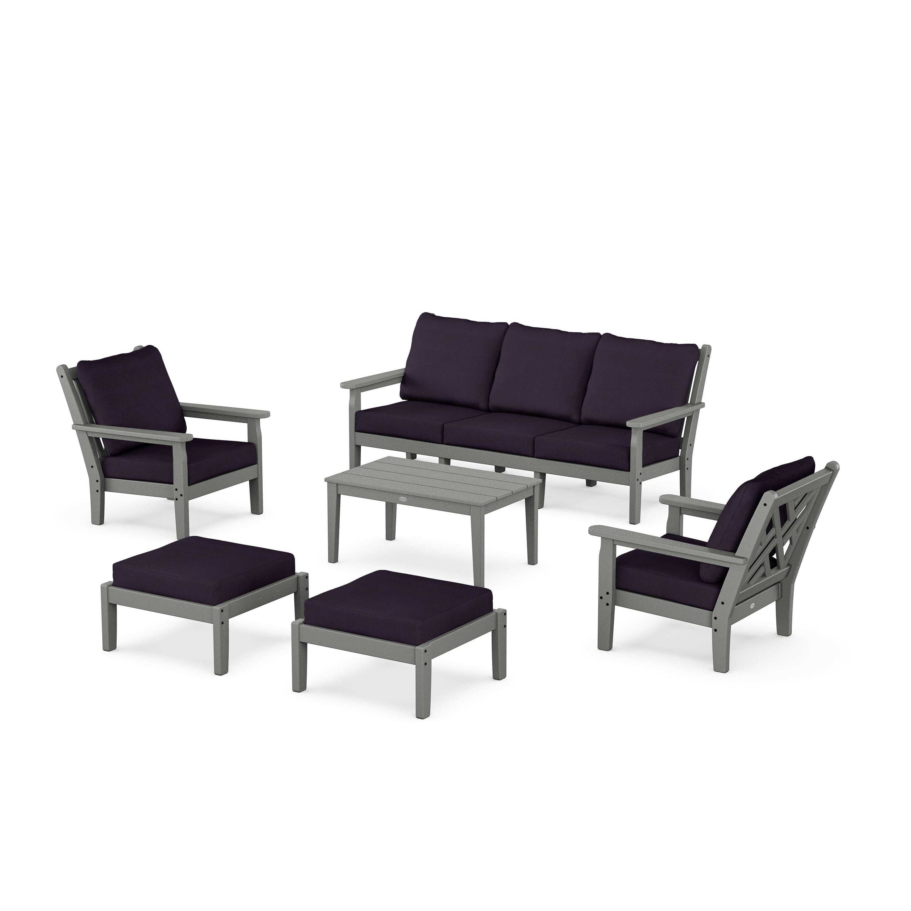Chippendale 6-Piece Lounge Sofa Set