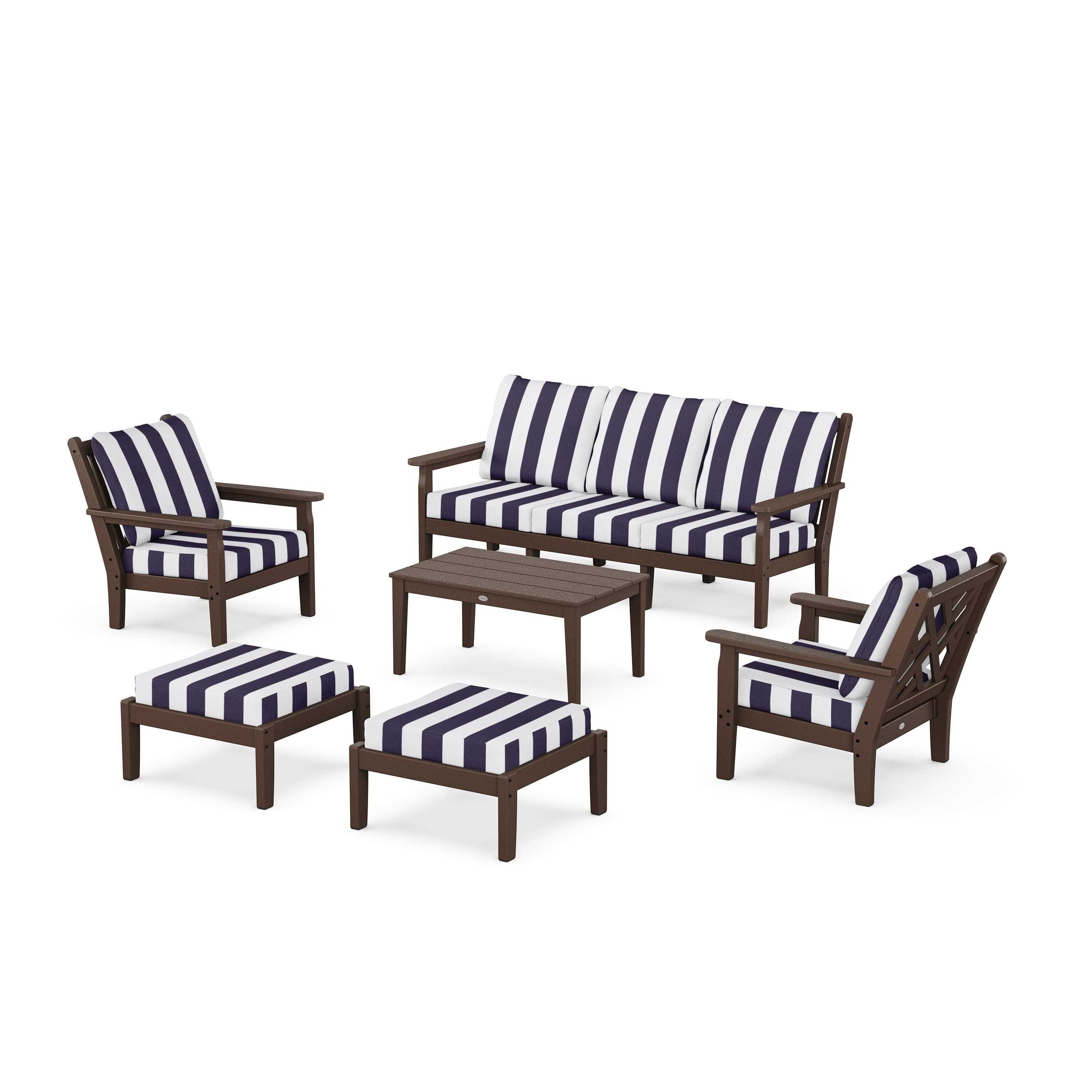 Chippendale 6-Piece Lounge Sofa Set
