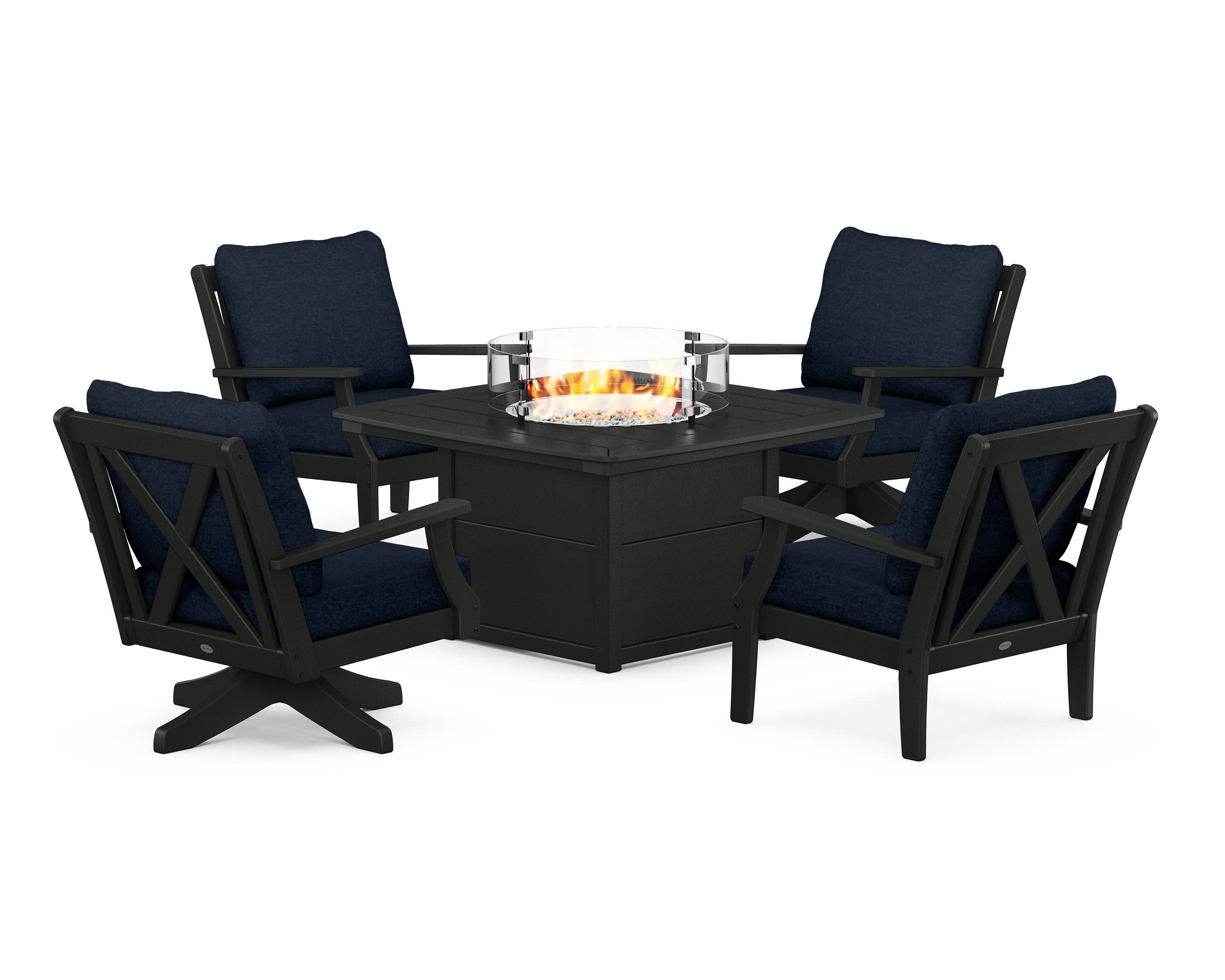 Braxton 5-Piece Deep Seating Set with Fire Table