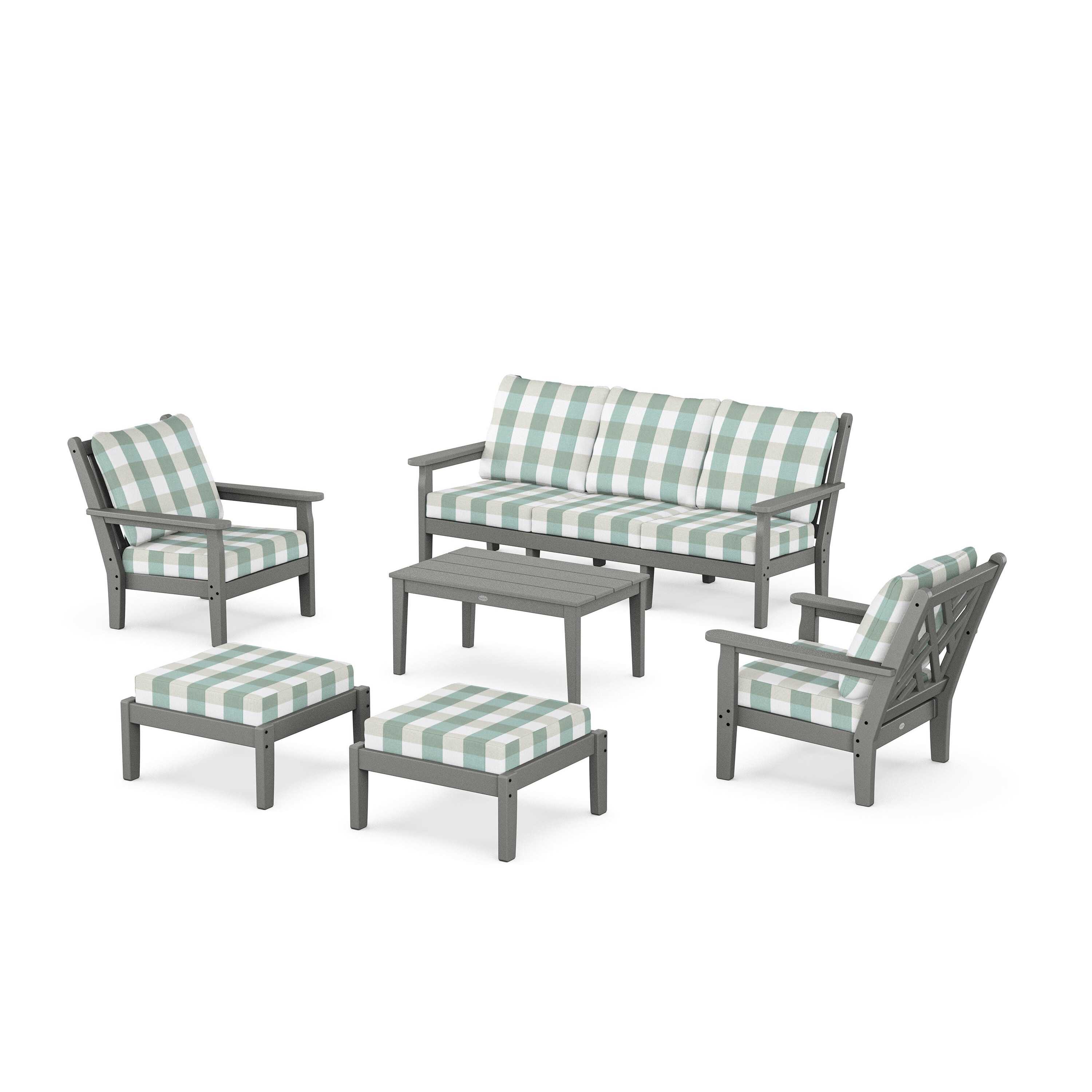Chippendale 6-Piece Lounge Sofa Set