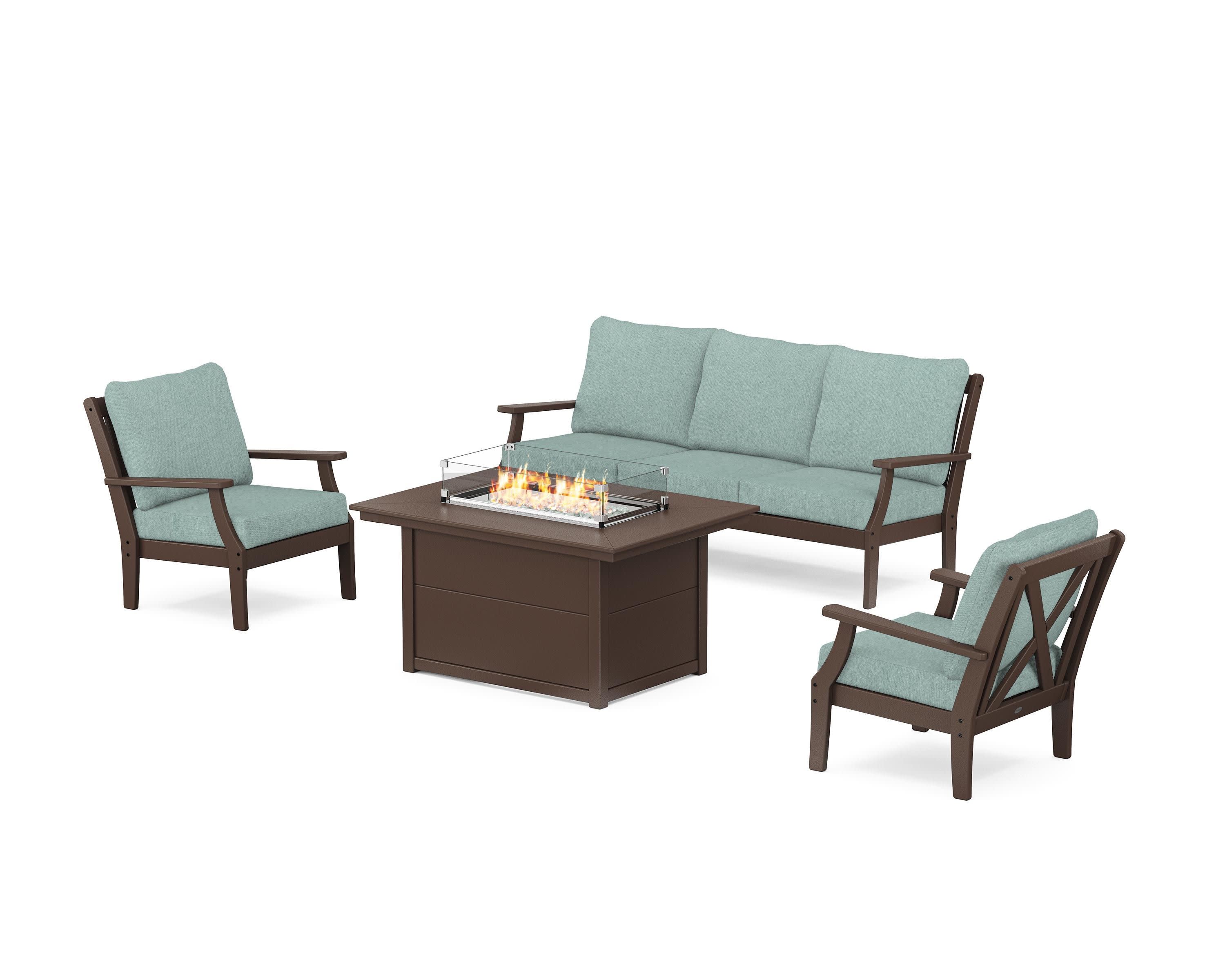 Braxton Deep Seating Fire Pit Table Set