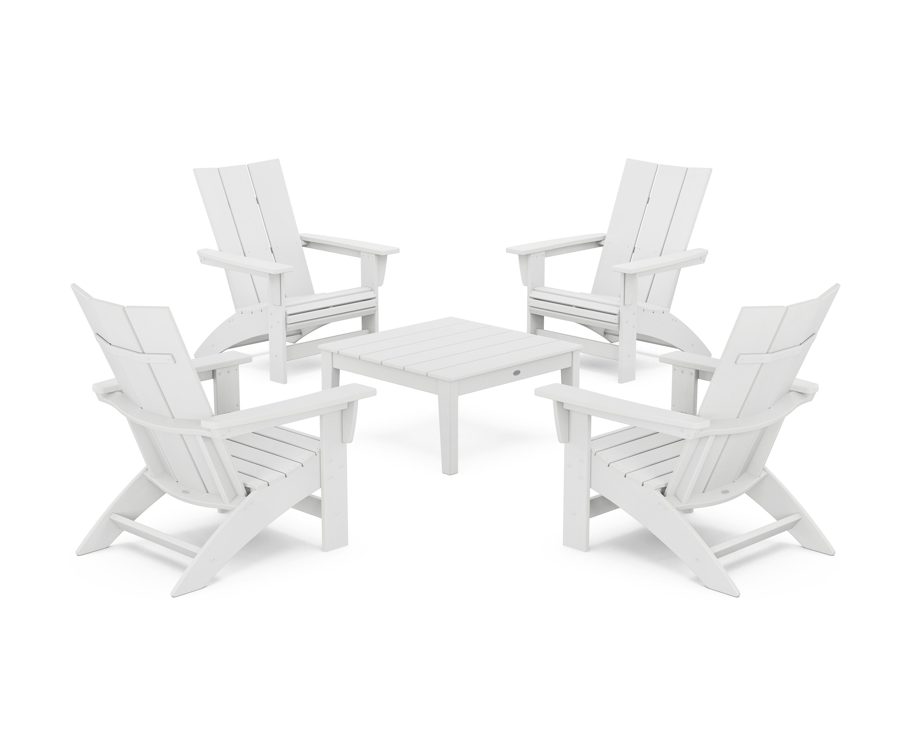 5-Piece Modern Grand Adirondack Chair Conversation Group
