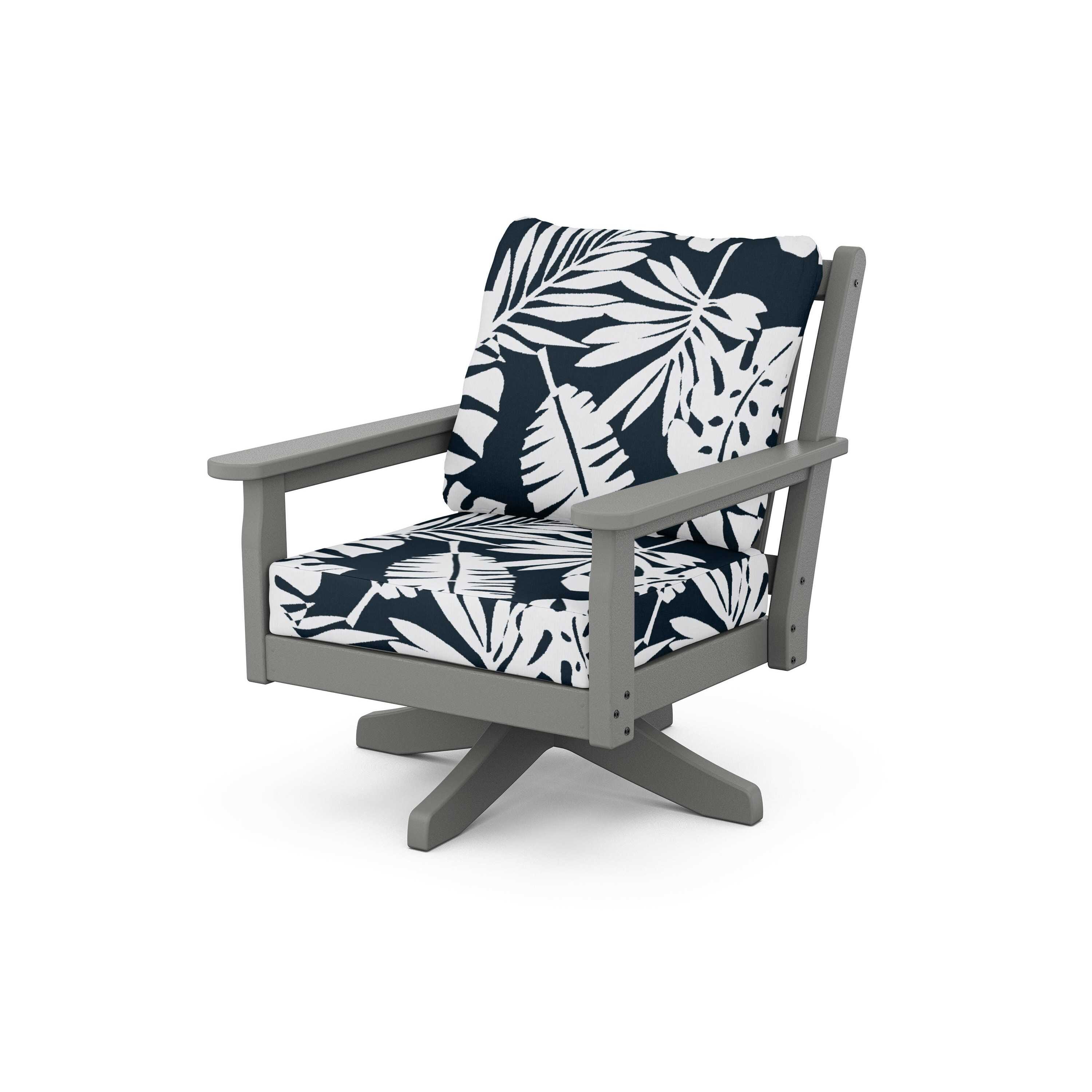 Chippendale Deep Seating Swivel Chair