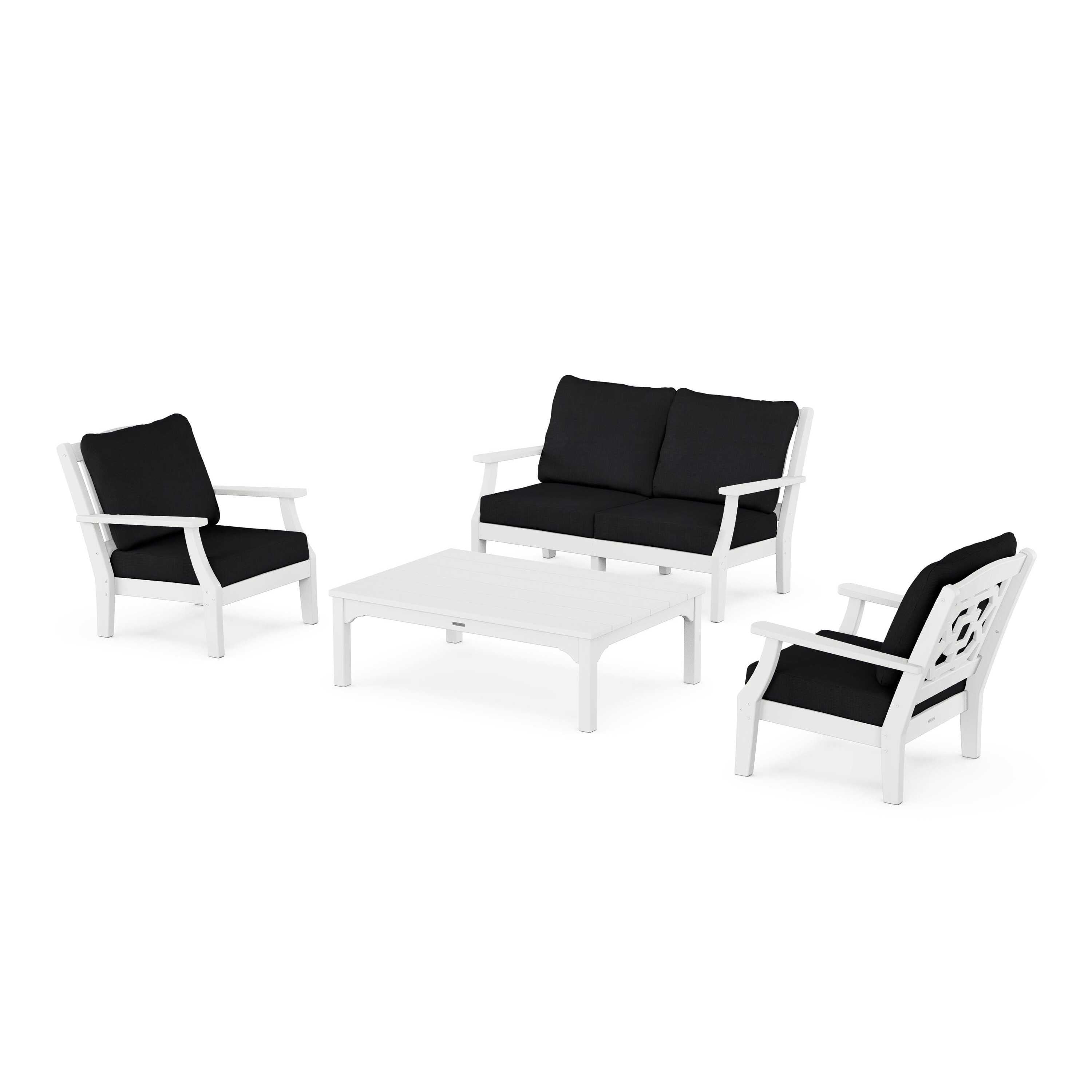 Chinoiserie 4-Piece Deep Seating Set with Loveseat