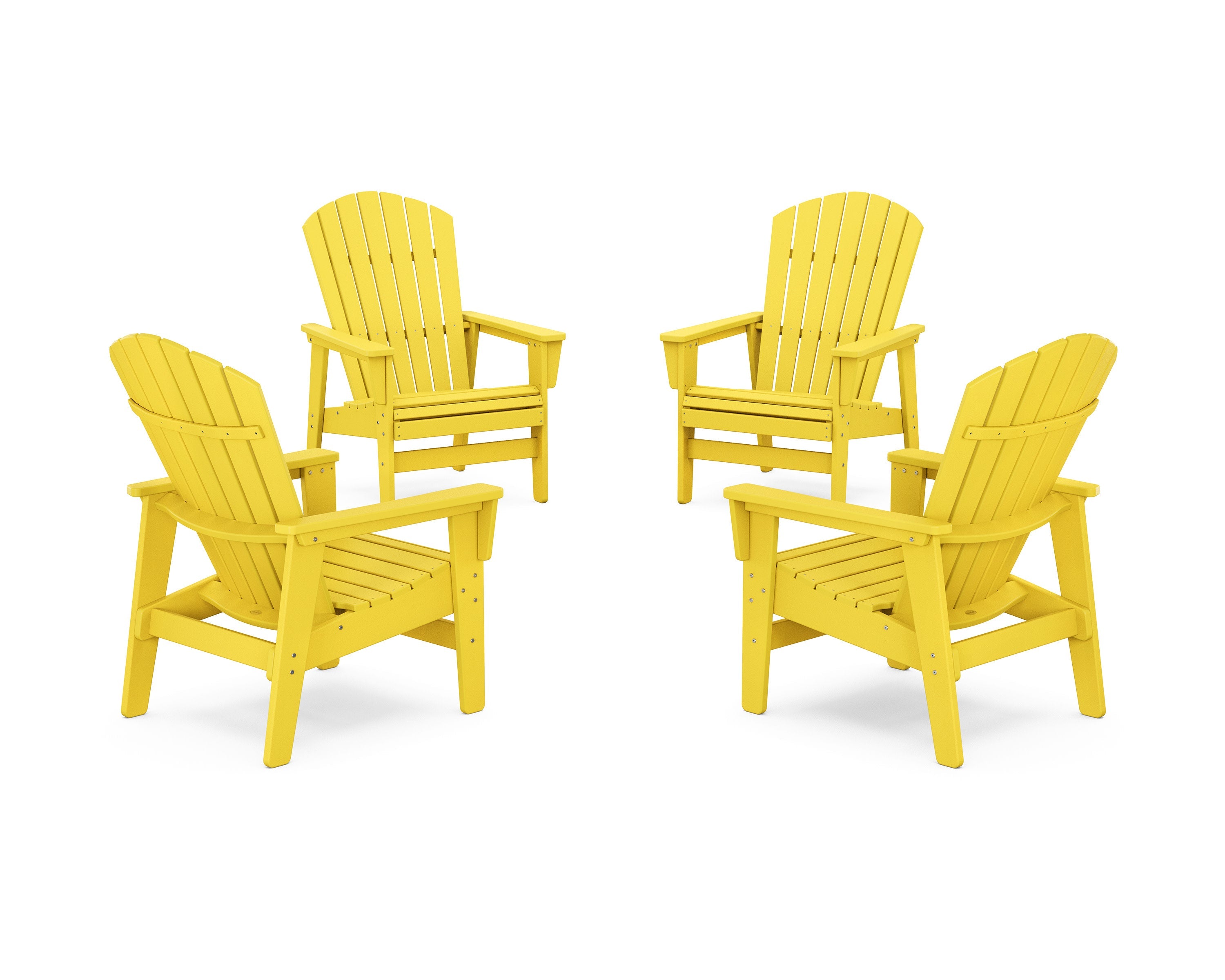 4-Piece Nautical Grand Upright Adirondack Chair Conversation Set