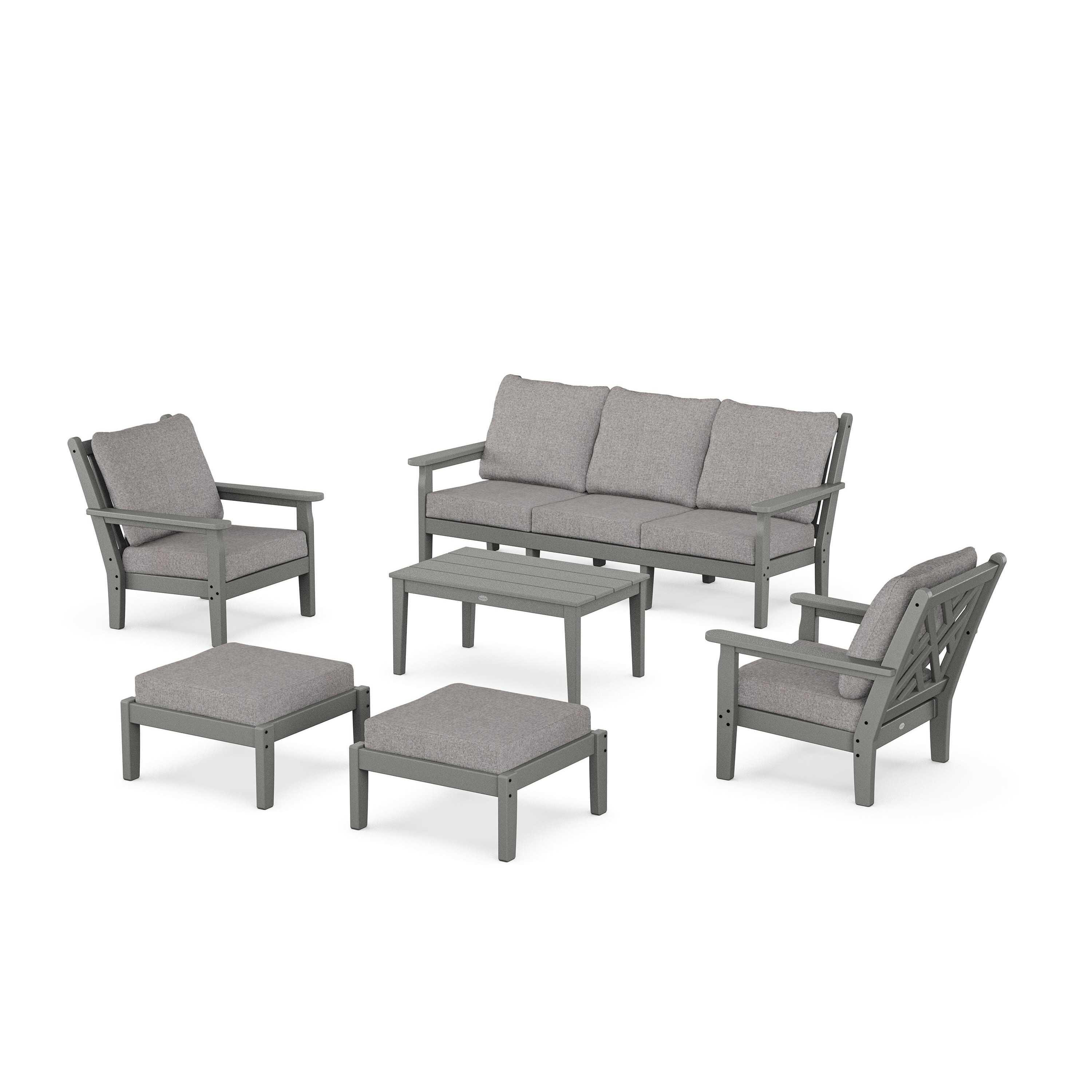 Chippendale 6-Piece Lounge Sofa Set