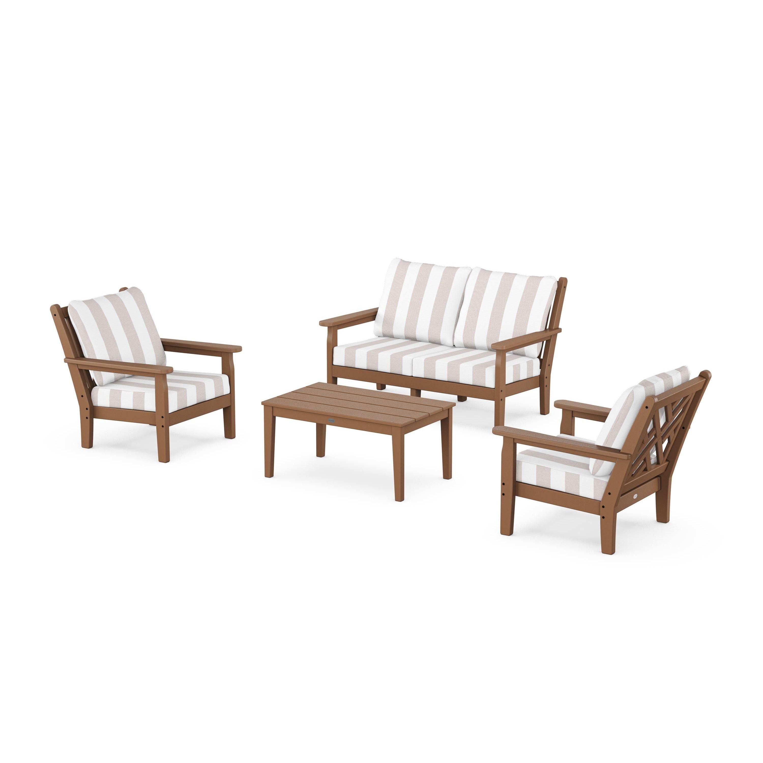 Chippendale 4-Piece Deep Seating Set with Loveseat