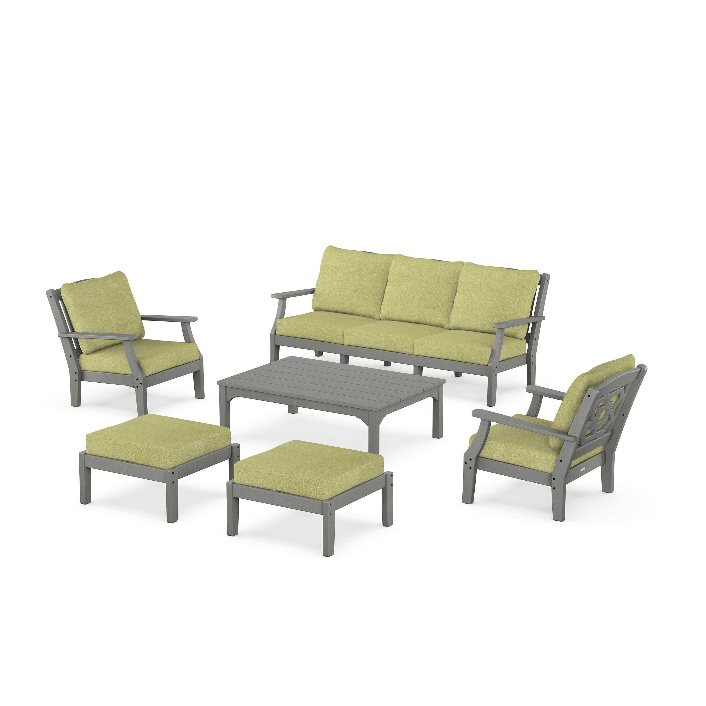Chinoiserie 6-Piece Lounge Sofa Set