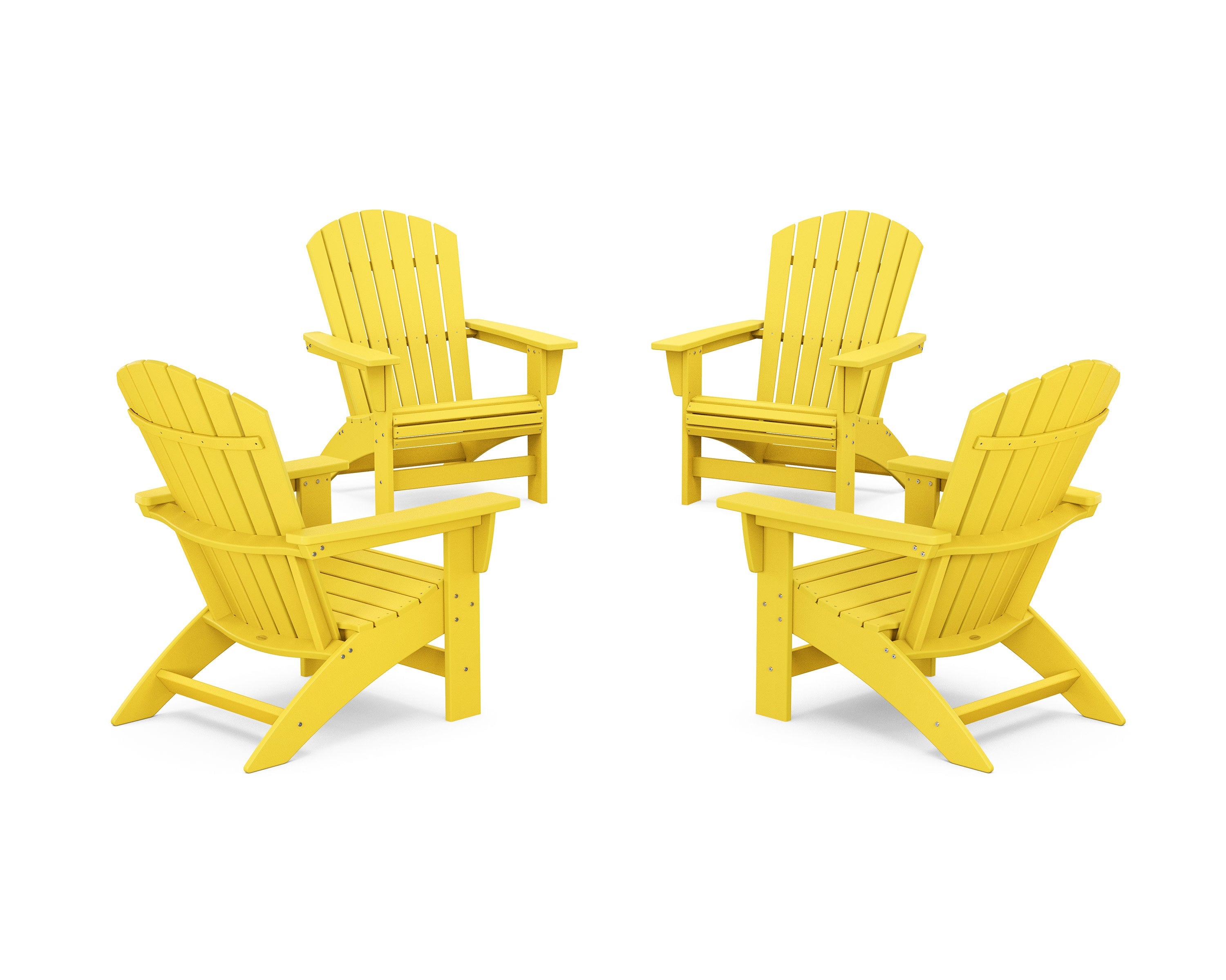 4-Piece Nautical Grand Adirondack Chair Conversation Set