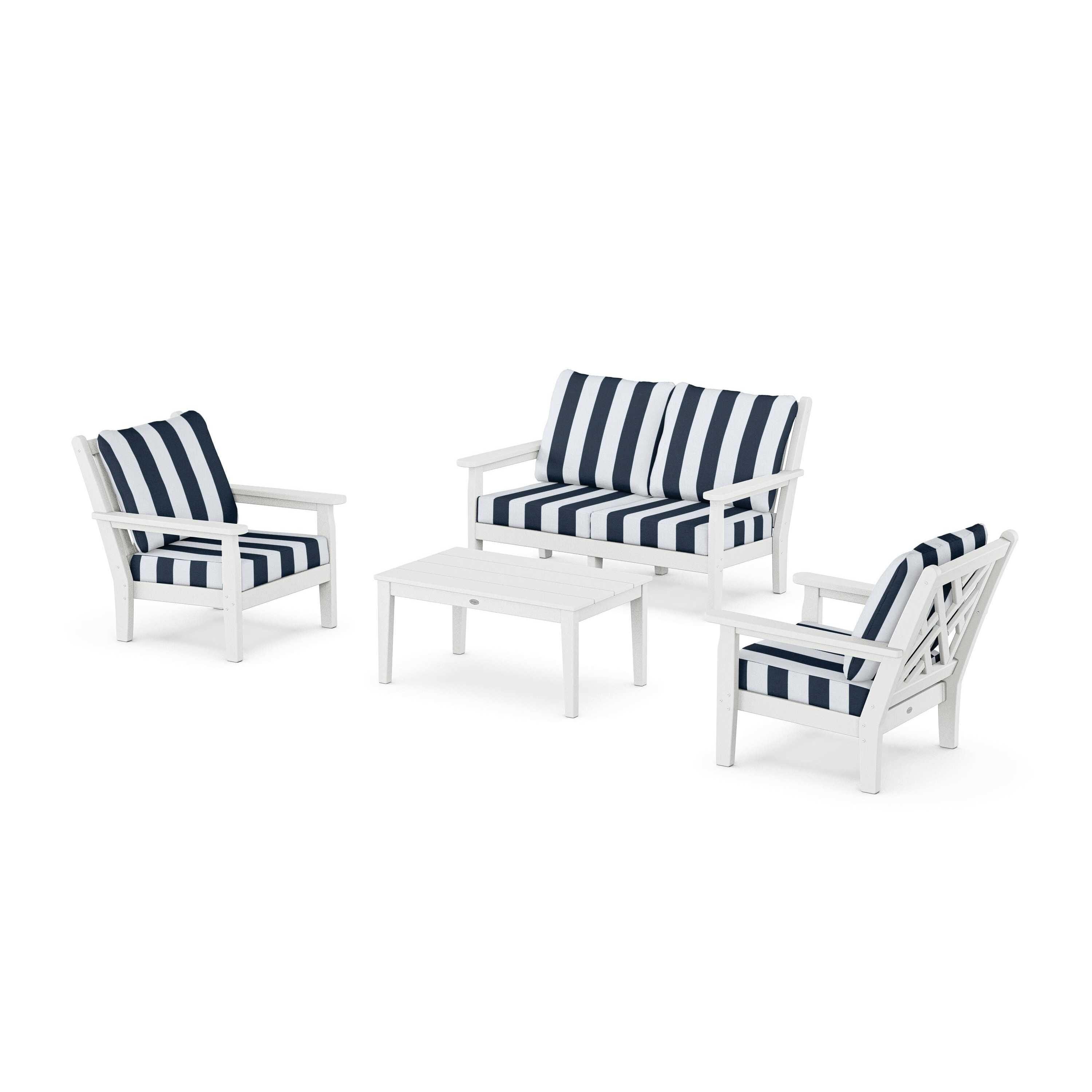 Chippendale 4-Piece Deep Seating Set with Loveseat