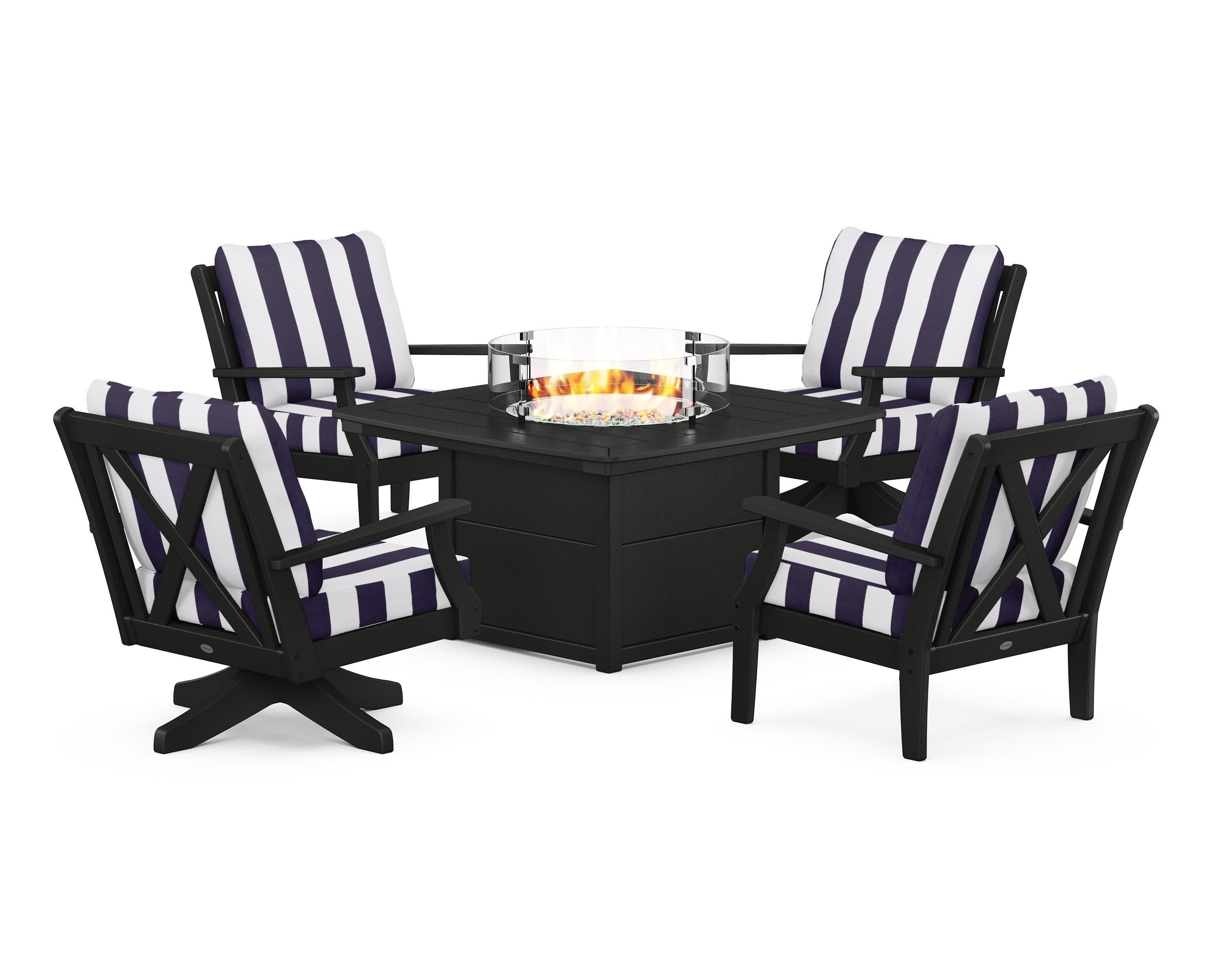 Braxton 5-Piece Deep Seating Set with Fire Table