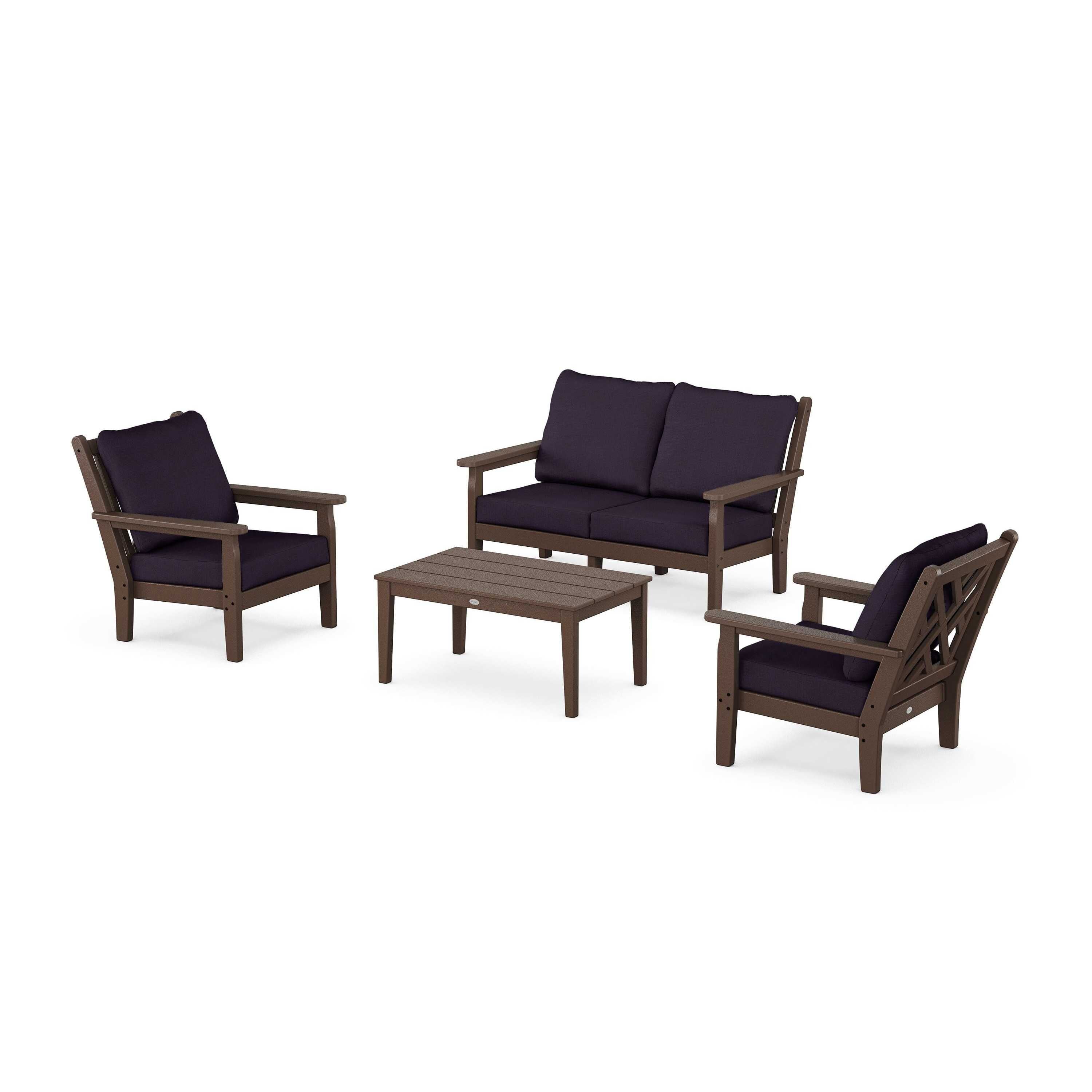Chippendale 4-Piece Deep Seating Set with Loveseat