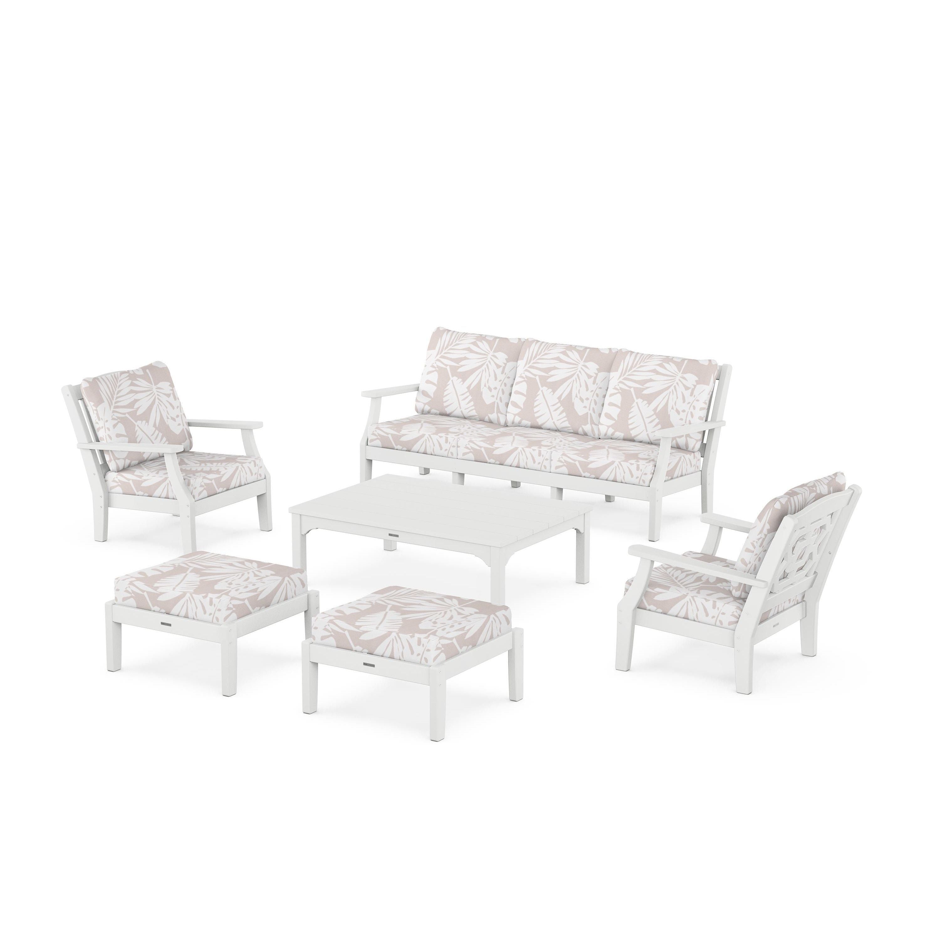 Chinoiserie 6-Piece Lounge Sofa Set