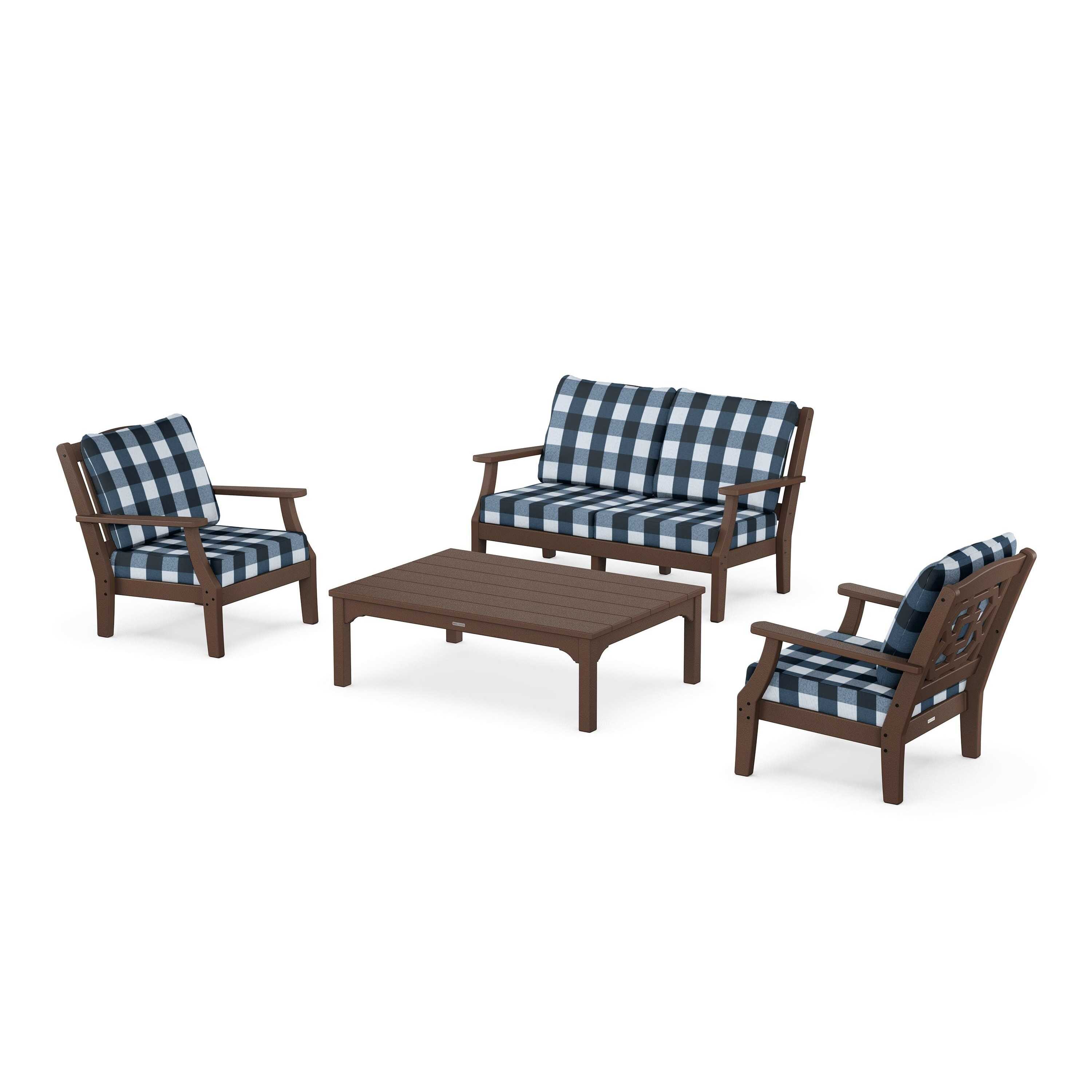Chinoiserie 4-Piece Deep Seating Set with Loveseat
