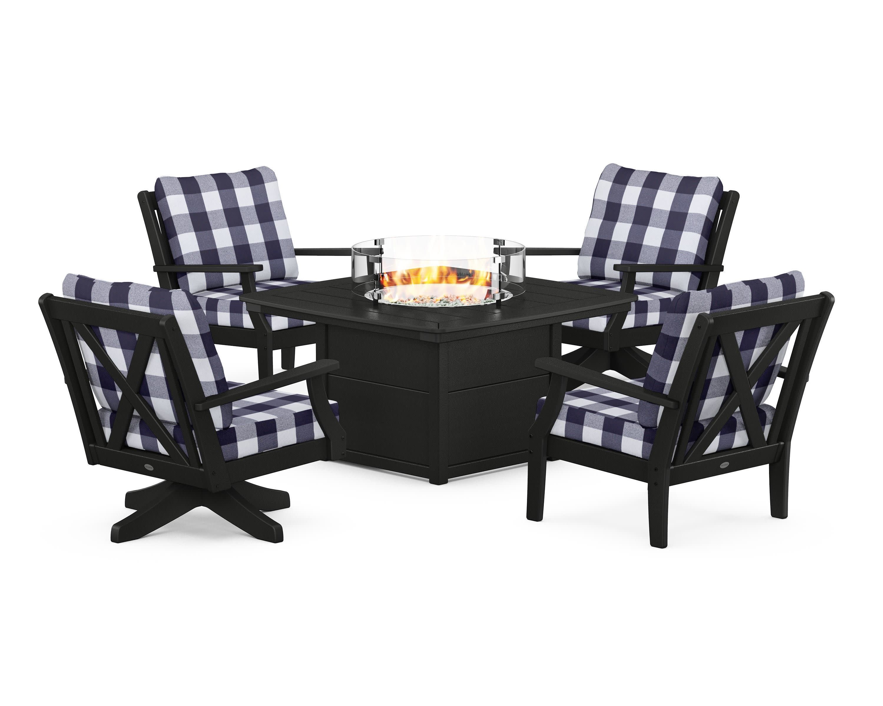 Braxton 5-Piece Deep Seating Set with Fire Table