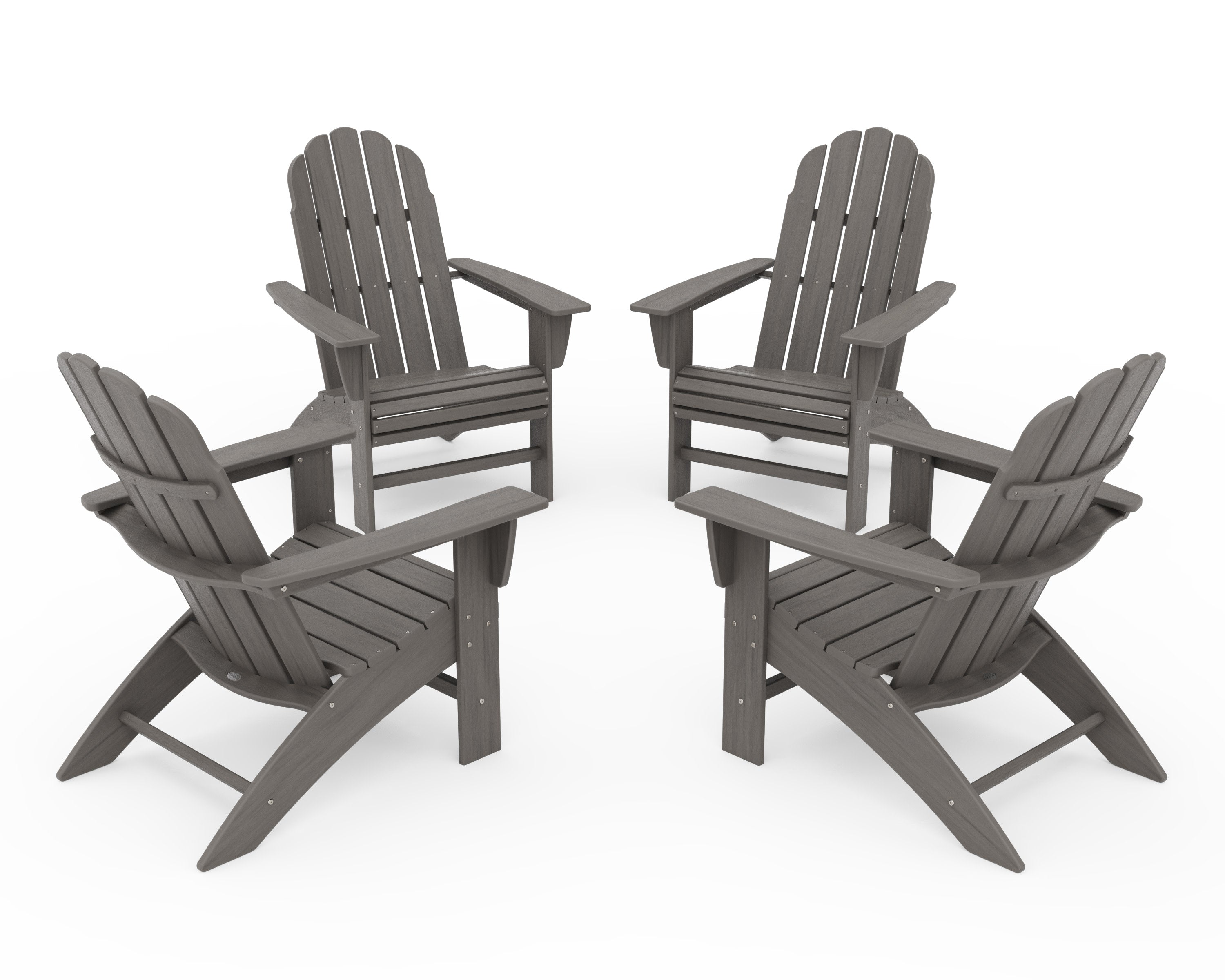 4-Piece Vineyard Curveback Adirondack Chair Conversation Set