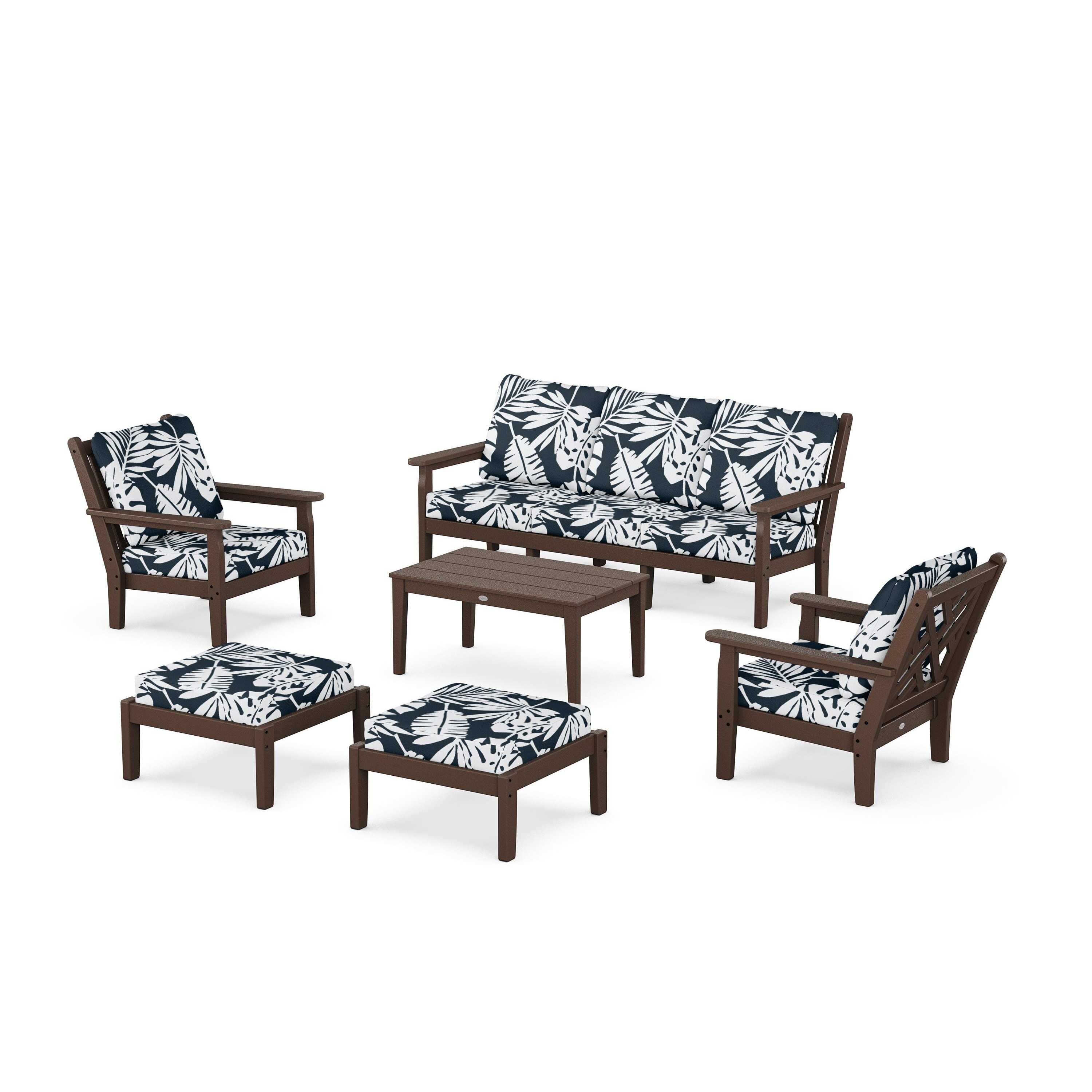 Chippendale 6-Piece Lounge Sofa Set