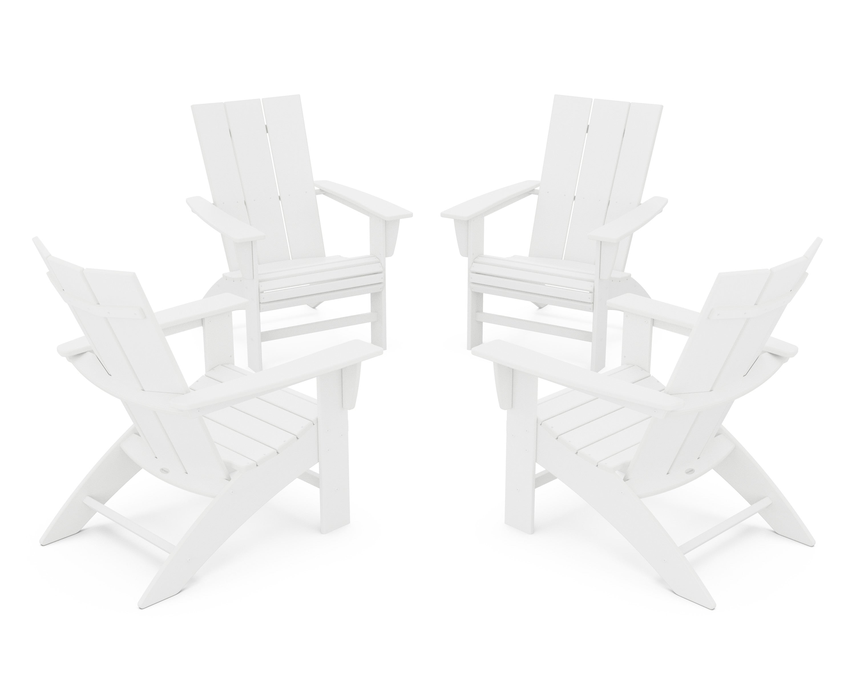 4-Piece Modern Curveback Adirondack Conversation Set