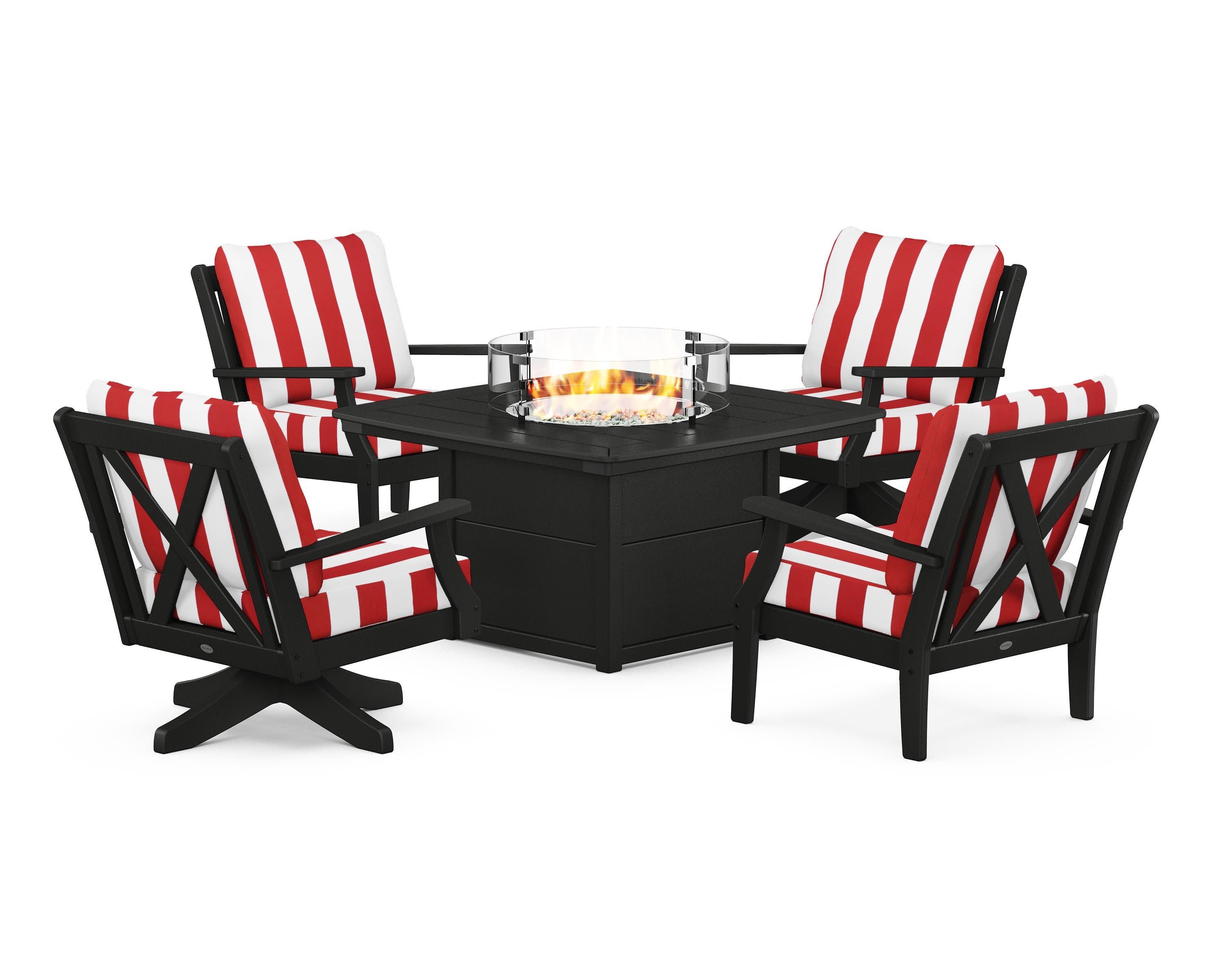 Braxton 5-Piece Deep Seating Set with Fire Table