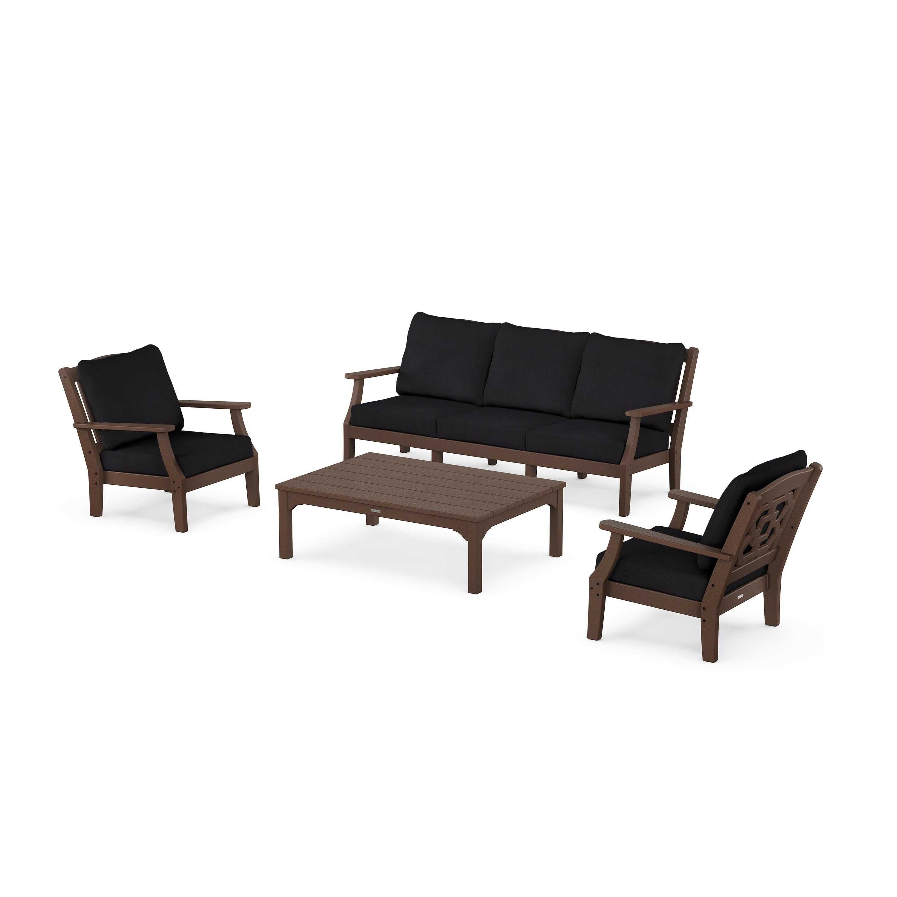 Chinoiserie 4-Piece Deep Seating Set with Sofa