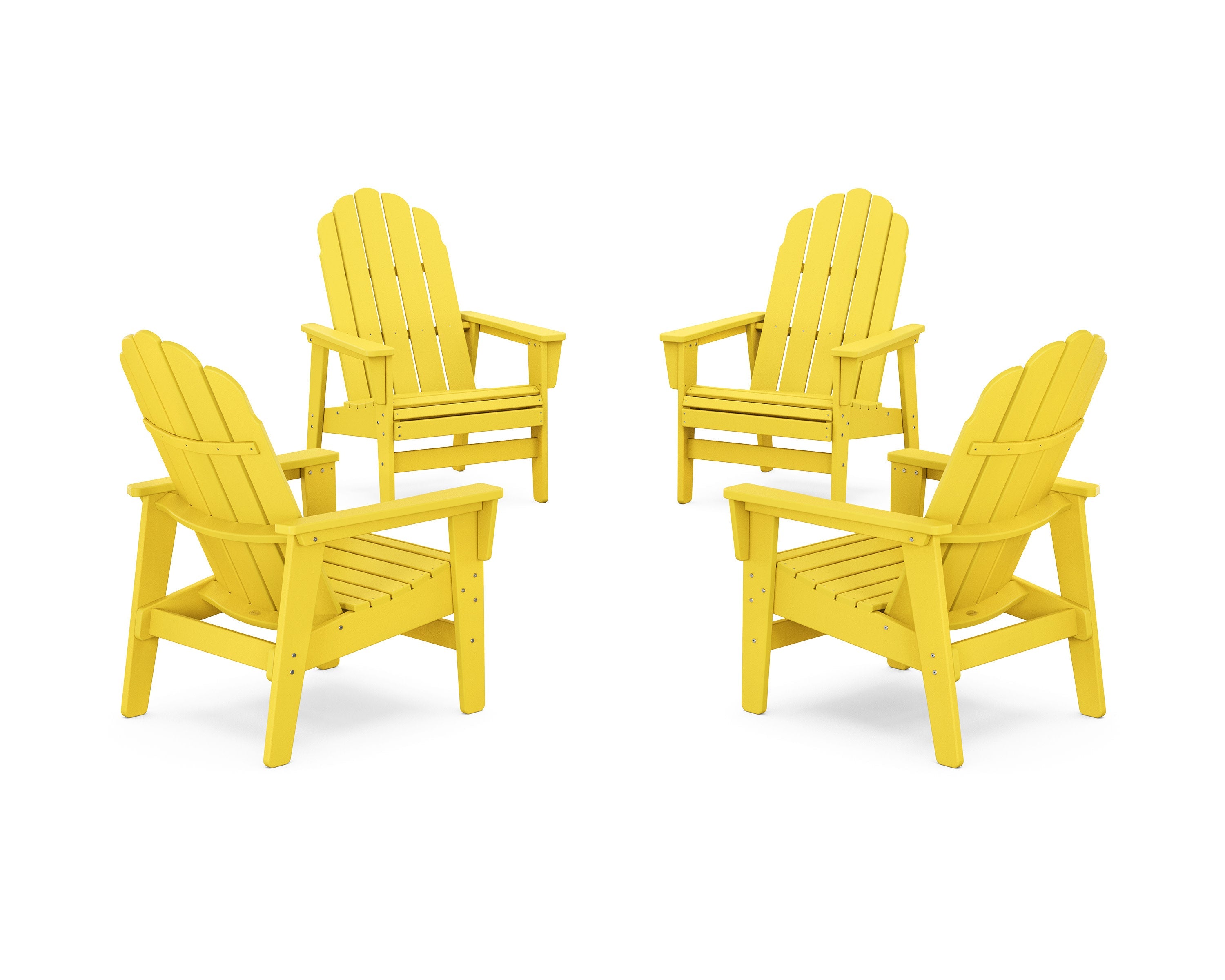 4-Piece Vineyard Grand Upright Adirondack Chair Conversation Set