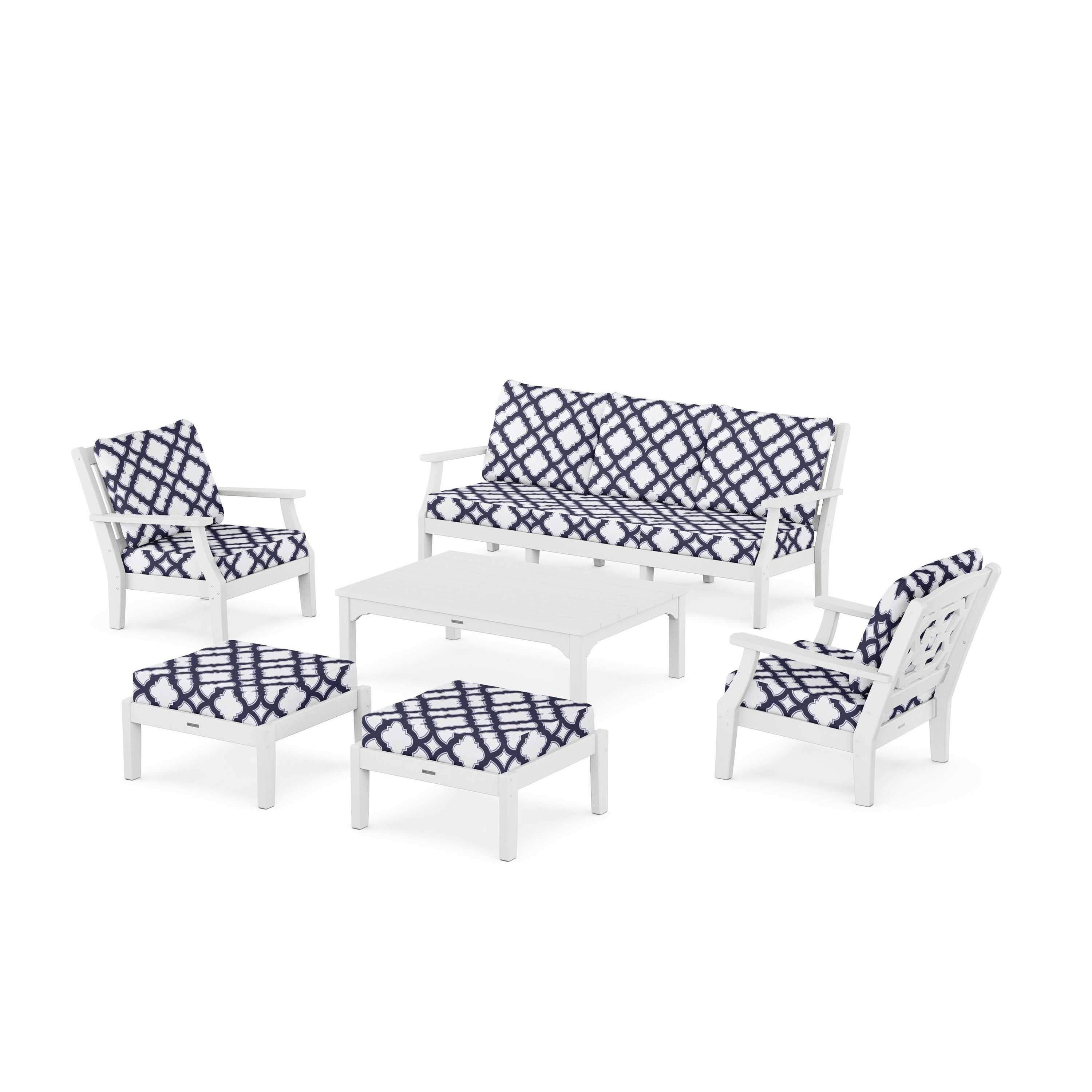 Chinoiserie 6-Piece Lounge Sofa Set