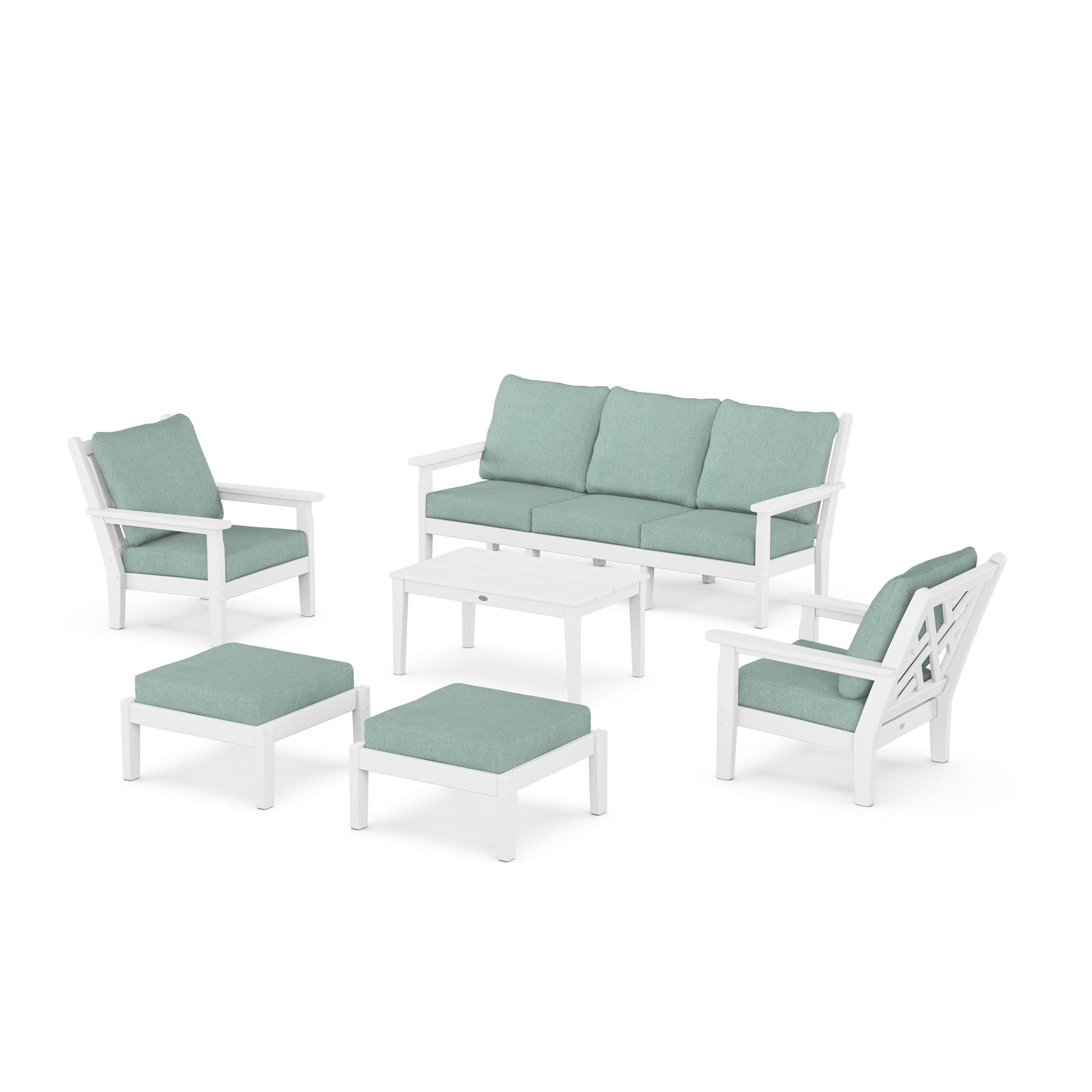 Chippendale 6-Piece Lounge Sofa Set