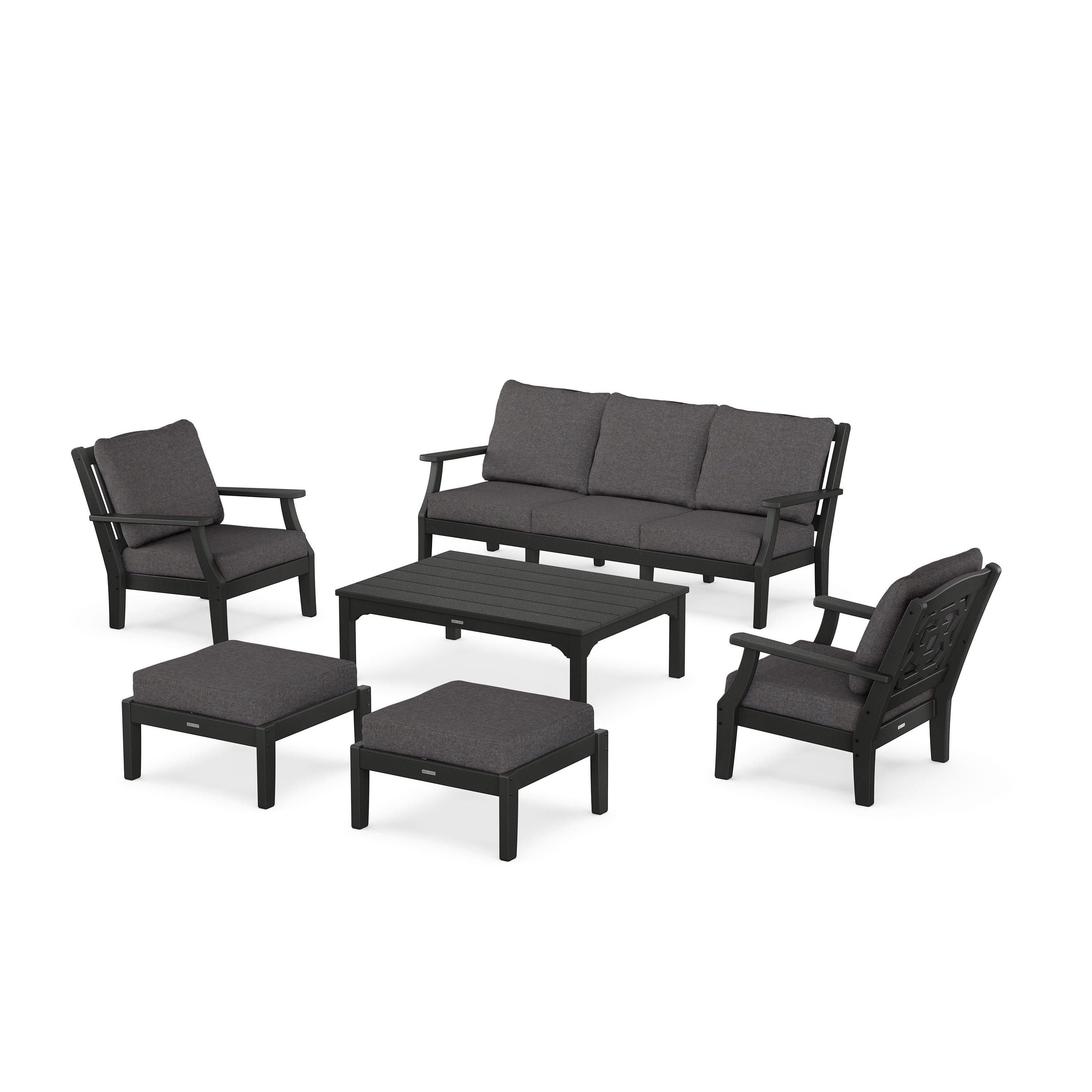 Chinoiserie 6-Piece Lounge Sofa Set