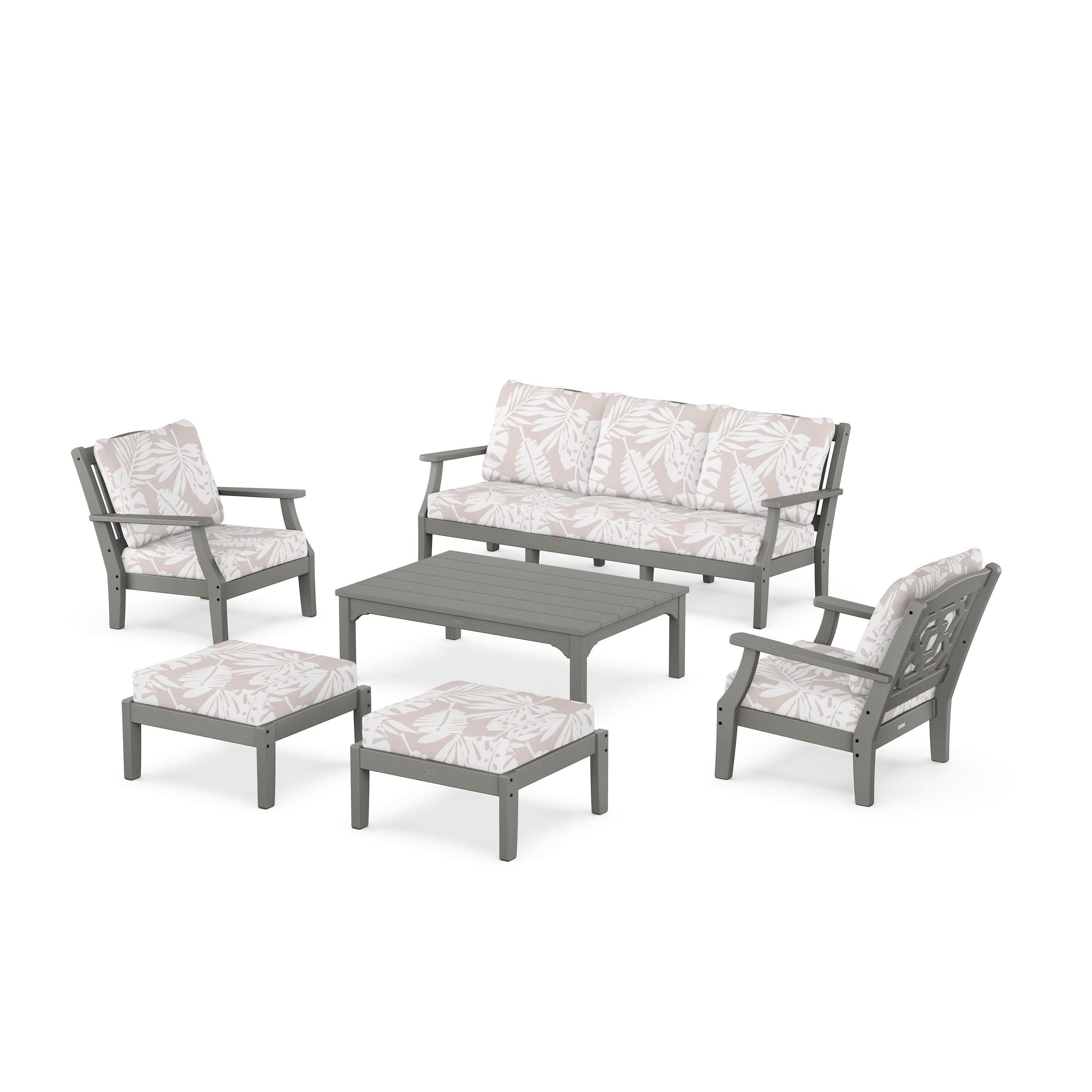 Chinoiserie 6-Piece Lounge Sofa Set