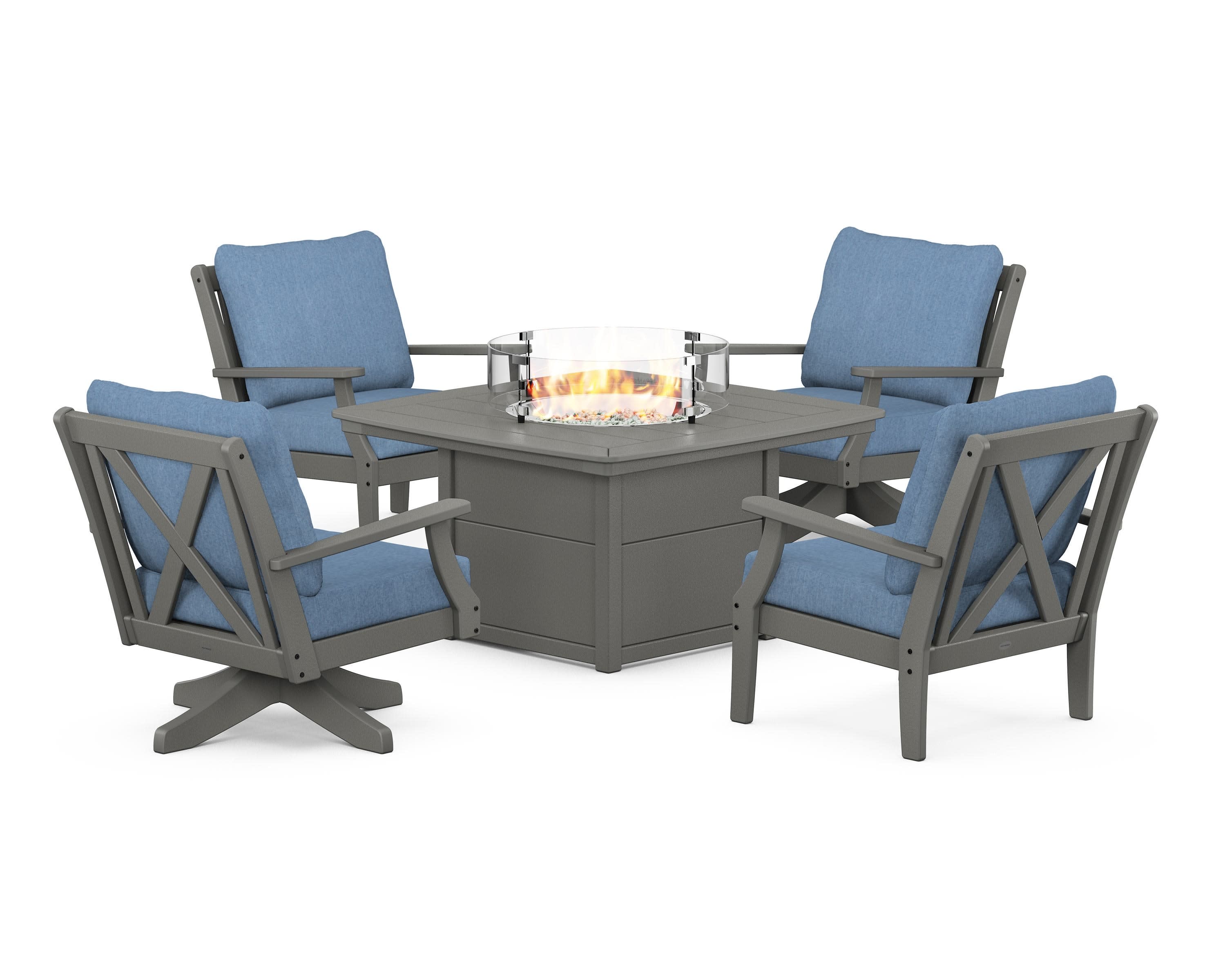 Braxton 5-Piece Deep Seating Set with Fire Table