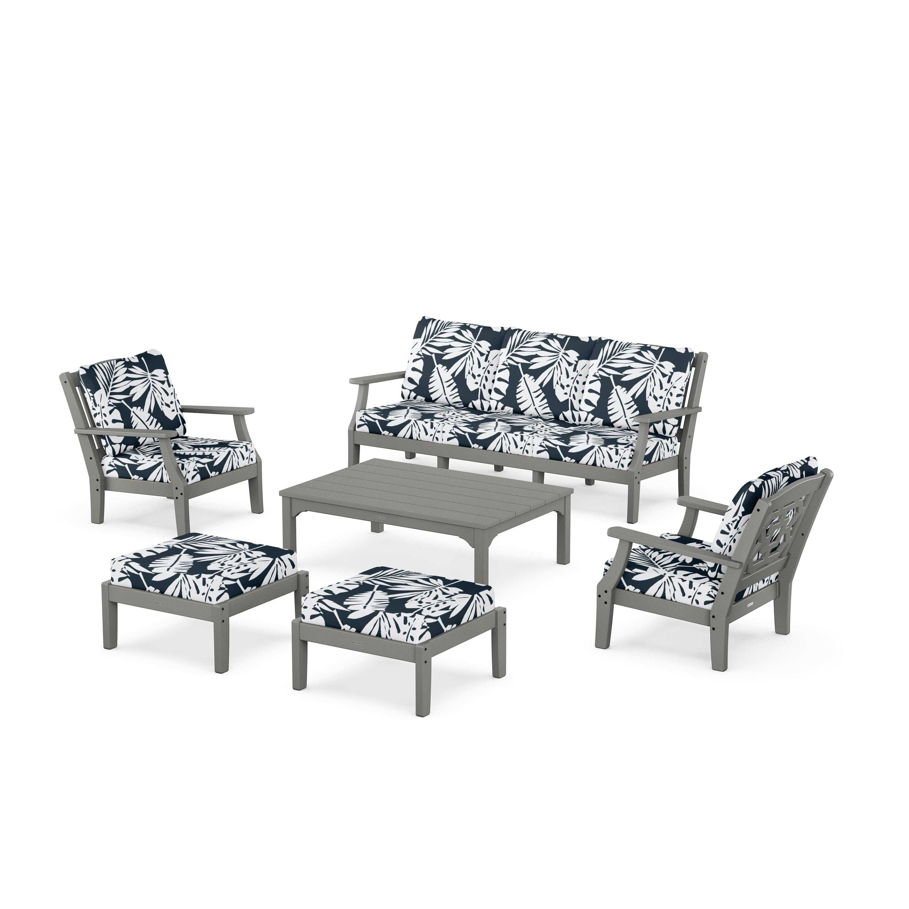 Chinoiserie 6-Piece Lounge Sofa Set